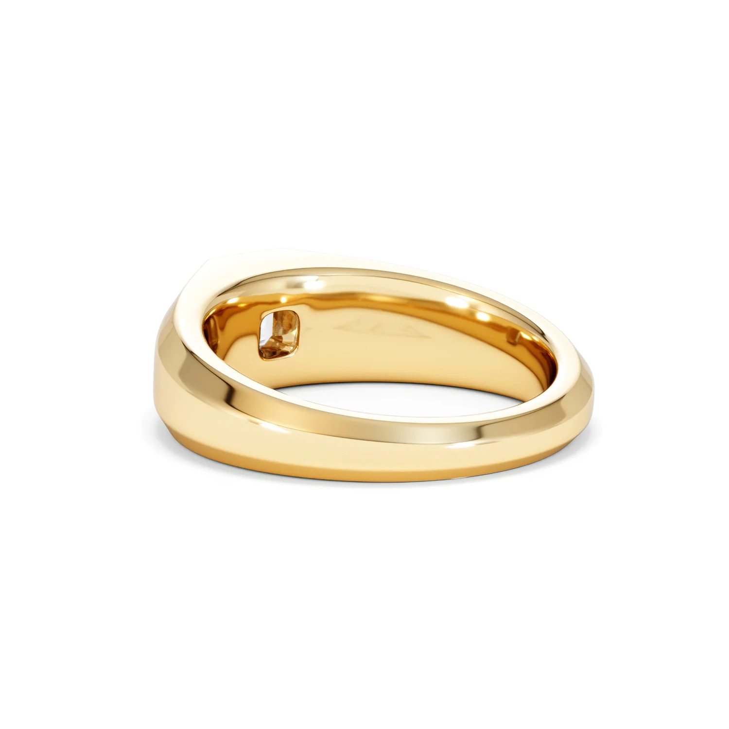 Axis Men's 0.50ct Asscher Cut Lab Diamond Signet Ring in 18K Gold Vermeil - Image 57