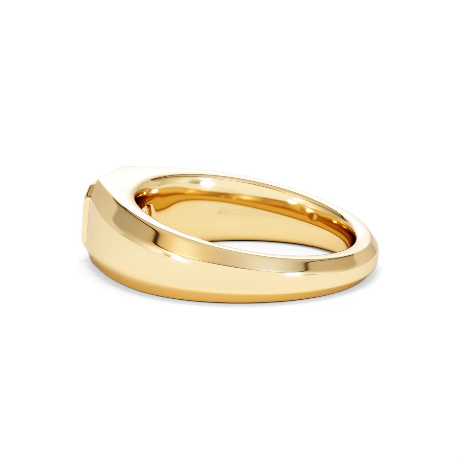 Axis Men's 0.50ct Asscher Cut Lab Diamond Signet Ring in 18K Gold Vermeil - Image 64