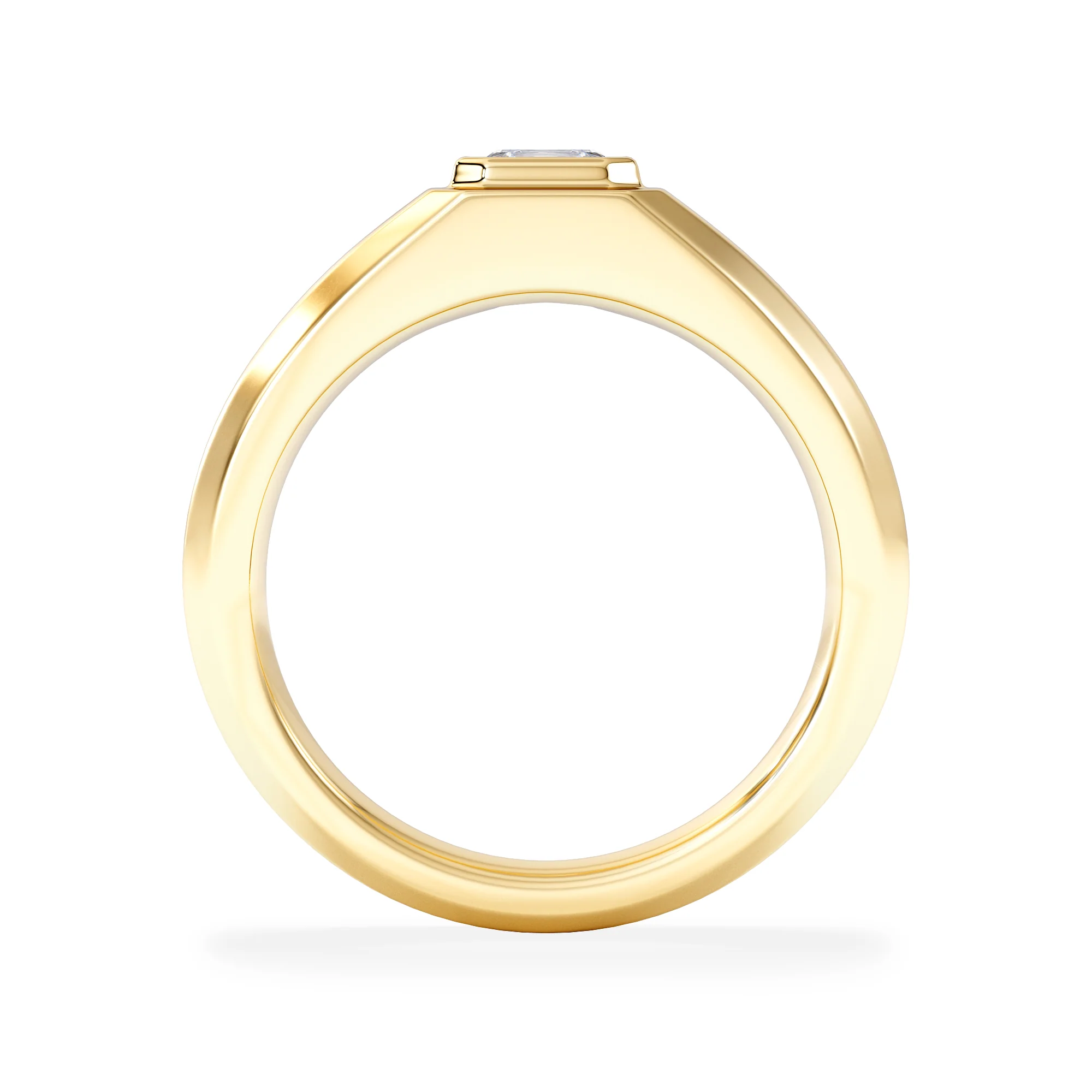 Axis Men's Lab Diamond Signet Ring 0.50ct Asscher Cut Set in 9k Gold - Image 3