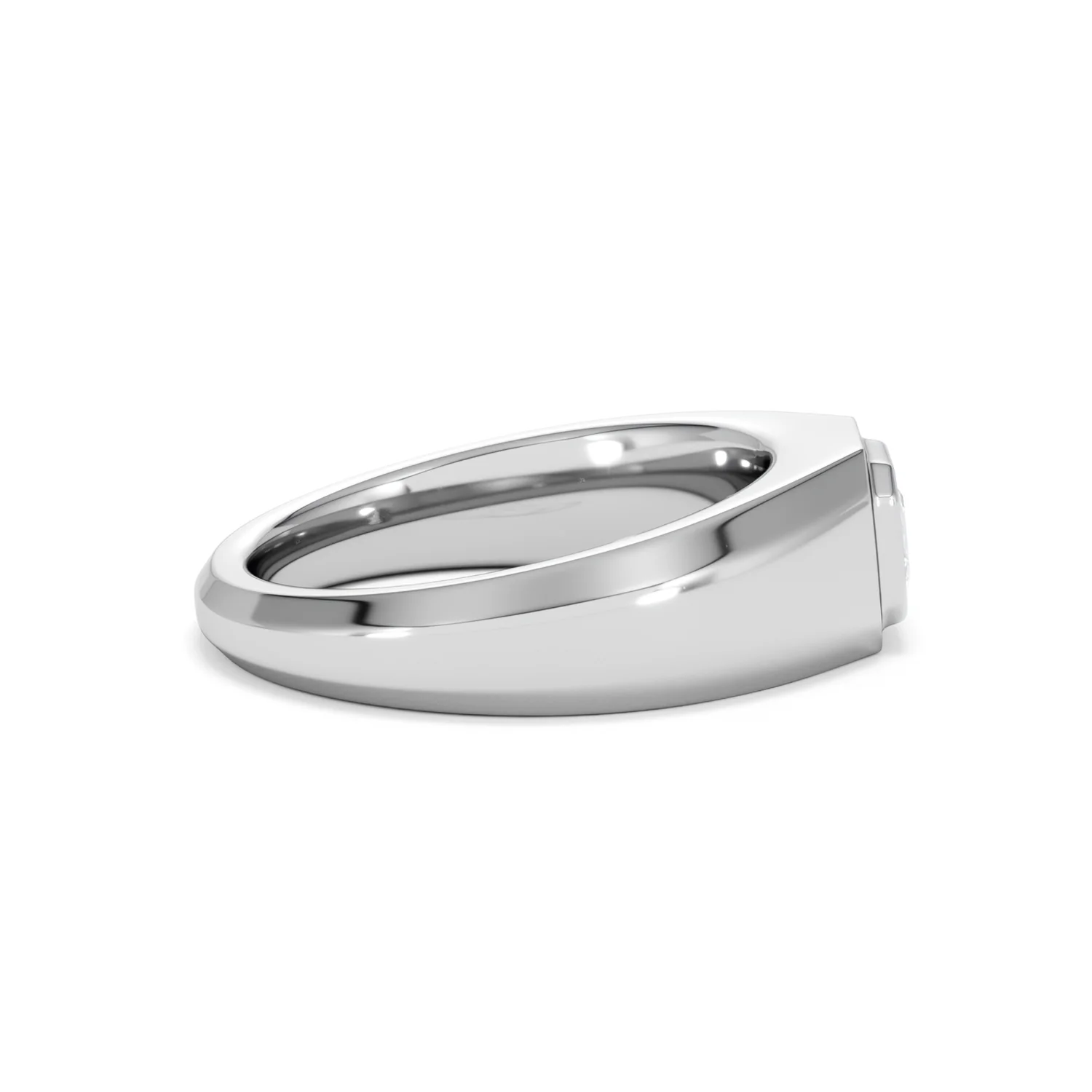 Axis Men's 0.50ct Asscher Cut Lab Diamond Signet Ring in Sterling Silver - Image 29