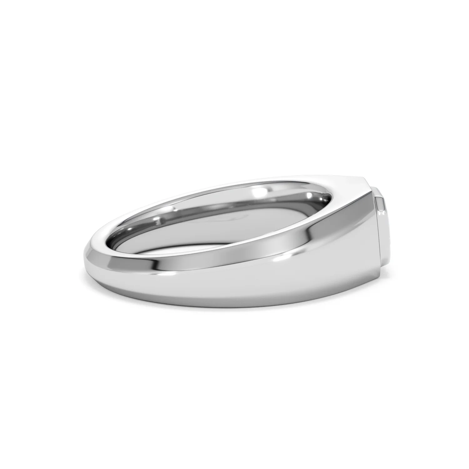 Axis Men's 0.50ct Asscher Cut Lab Diamond Signet Ring in Sterling Silver - Image 30