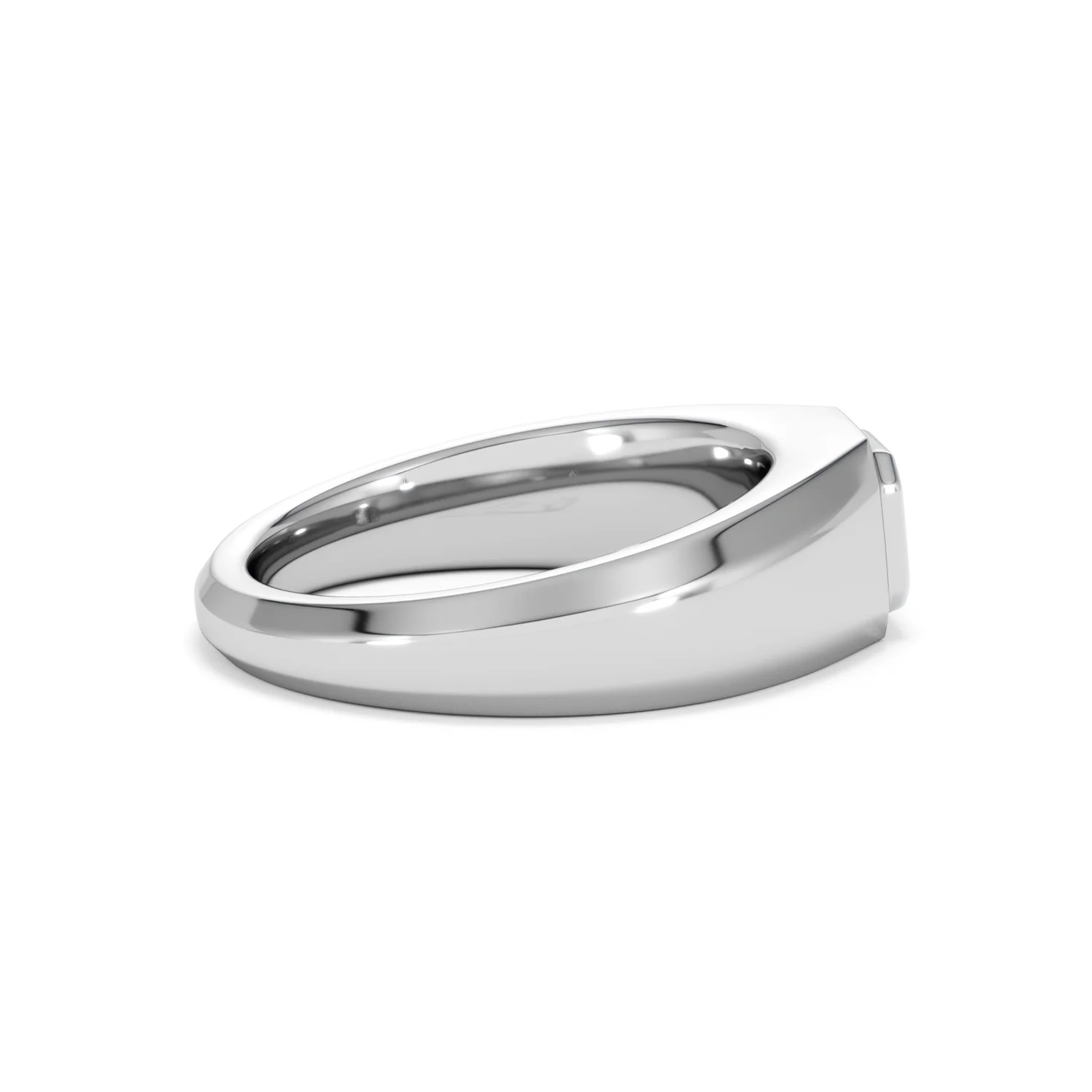 Axis Men's 0.50ct Asscher Cut Lab Diamond Signet Ring in Sterling Silver - Image 31