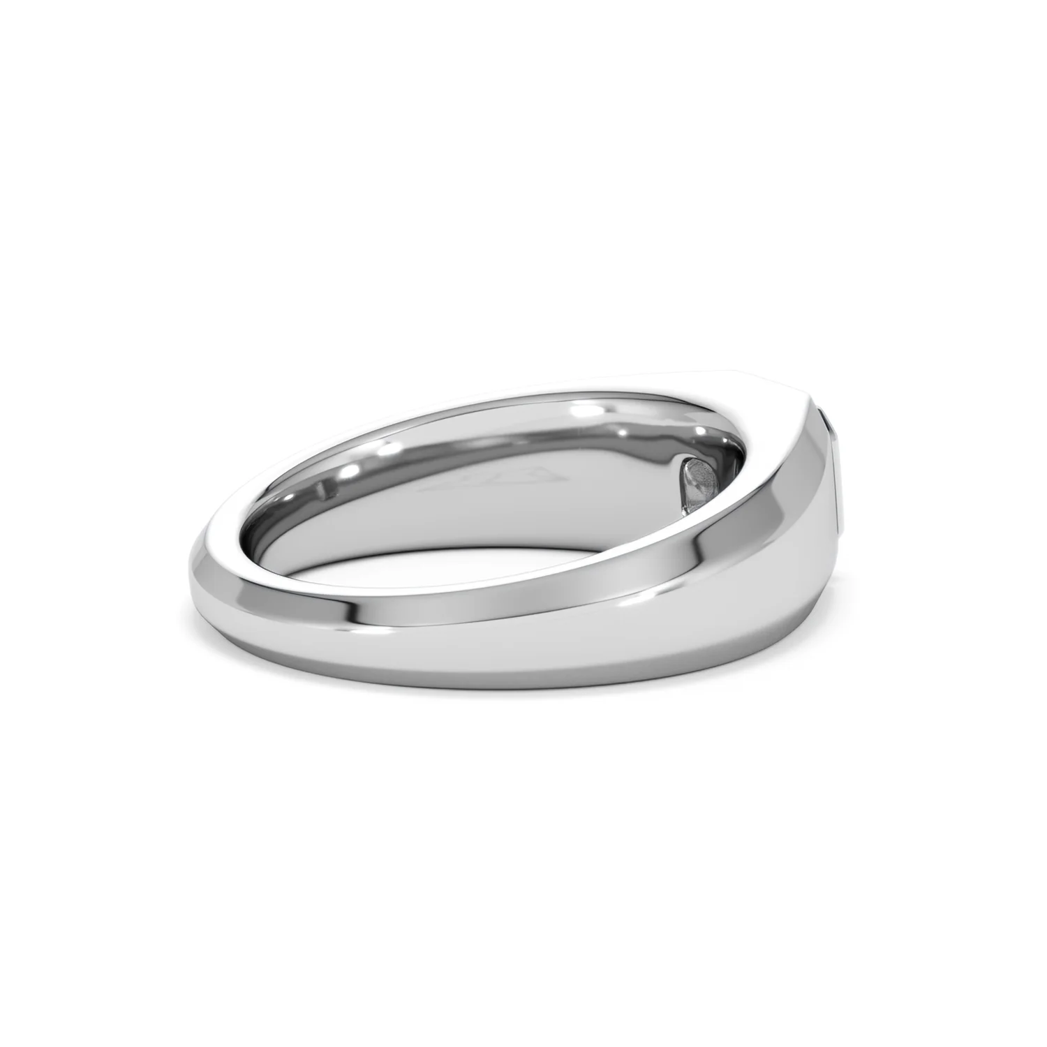 Axis Men's 0.50ct Asscher Cut Lab Diamond Signet Ring in Sterling Silver - Image 36