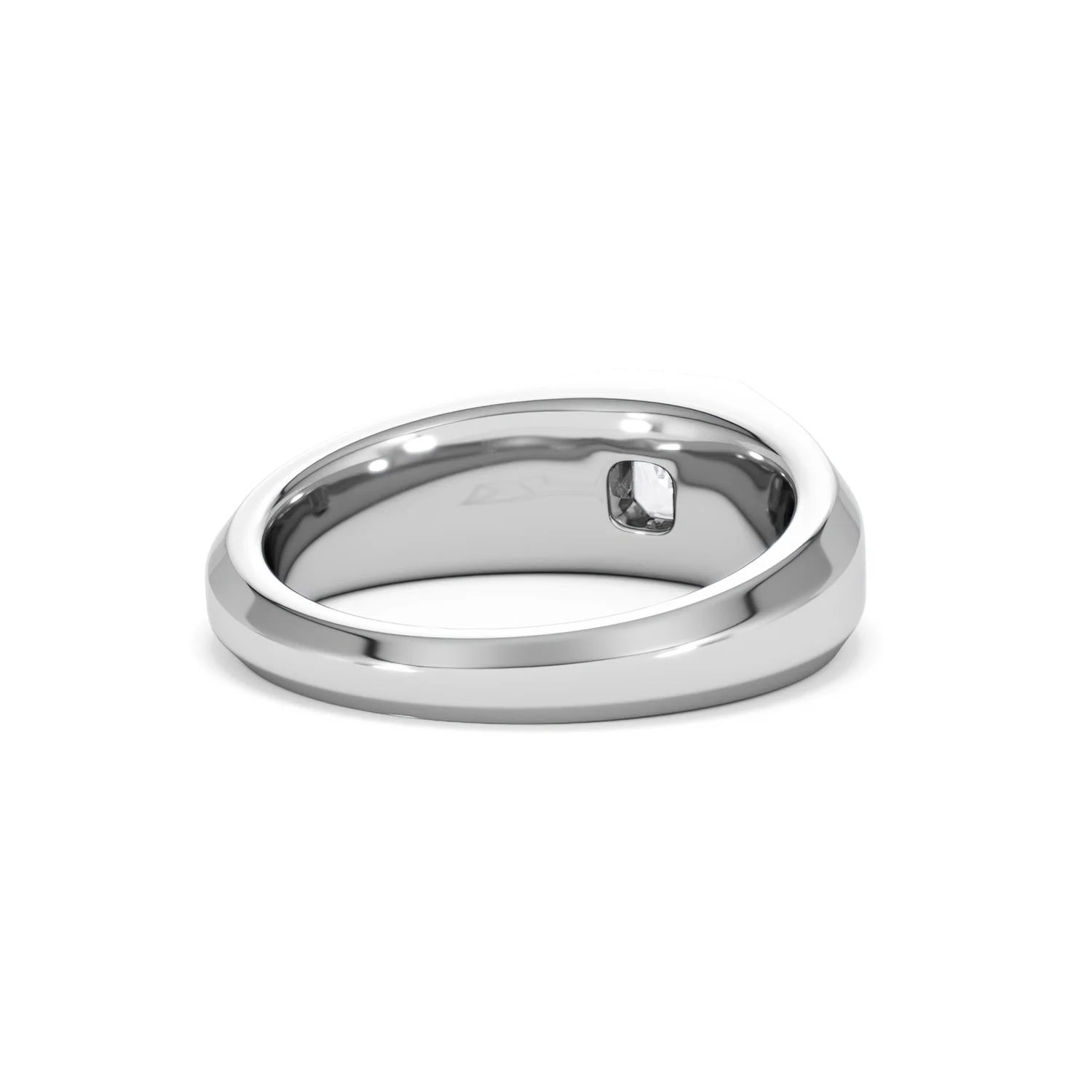 Axis Men's 0.50ct Asscher Cut Lab Diamond Signet Ring in Sterling Silver - Image 43