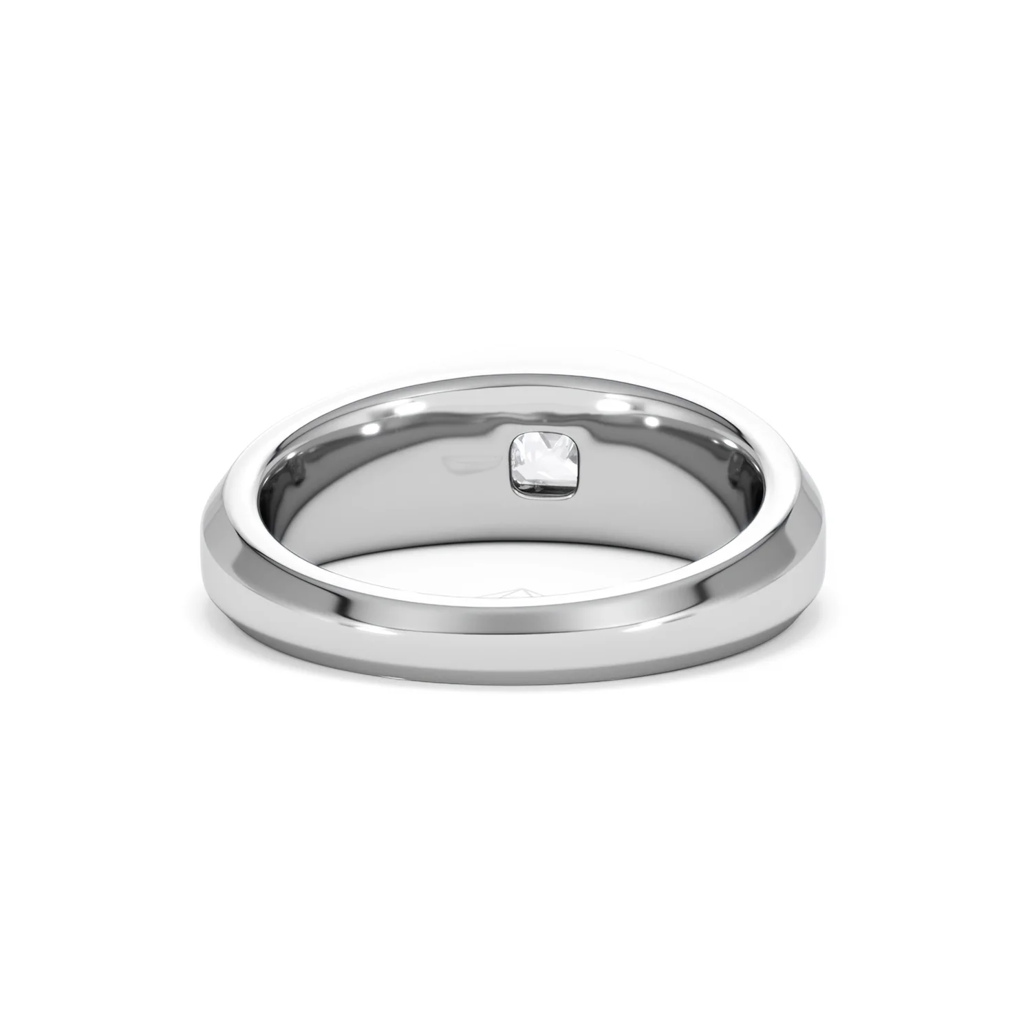 Axis Men's 0.50ct Asscher Cut Lab Diamond Signet Ring in Sterling Silver - Image 47