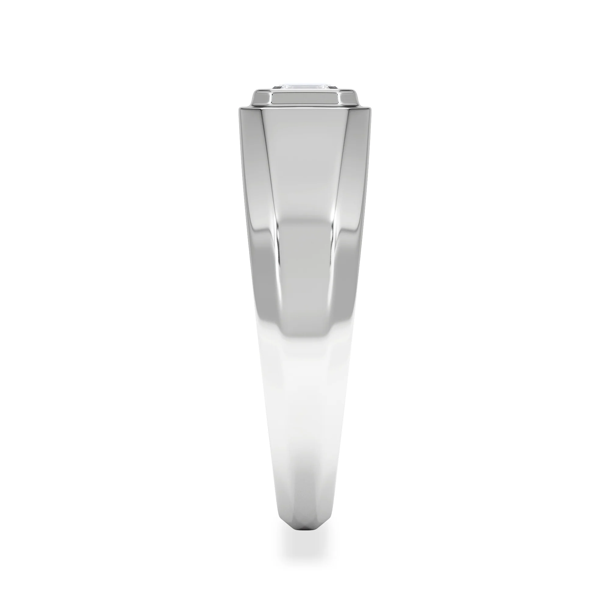 Axis Men's 0.50ct Asscher Cut Lab Diamond Signet Ring in Sterling Silver - Image 5
