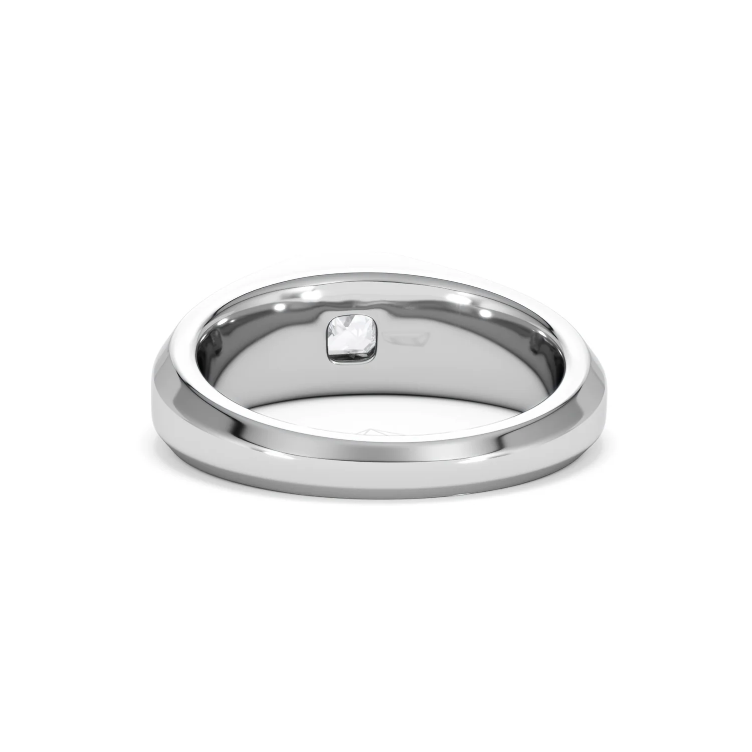 Axis Men's 0.50ct Asscher Cut Lab Diamond Signet Ring in Sterling Silver - Image 51