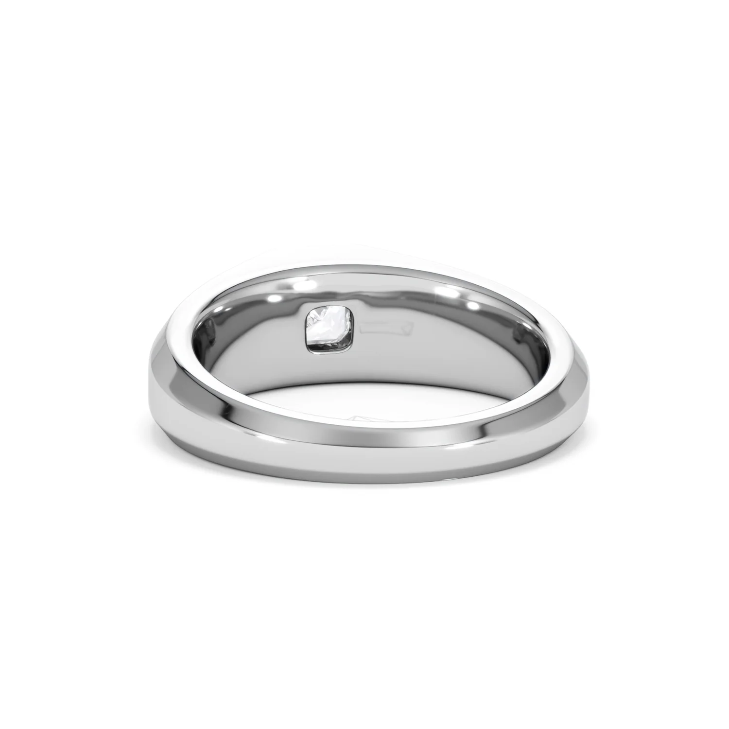 Axis Men's 0.50ct Asscher Cut Lab Diamond Signet Ring in Sterling Silver - Image 52