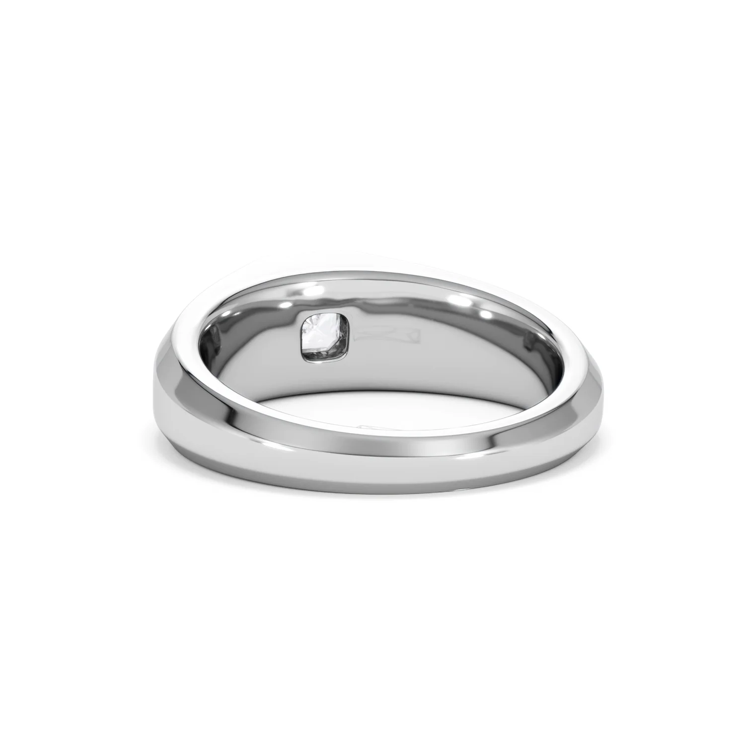 Axis Men's 0.50ct Asscher Cut Lab Diamond Signet Ring in Sterling Silver - Image 53