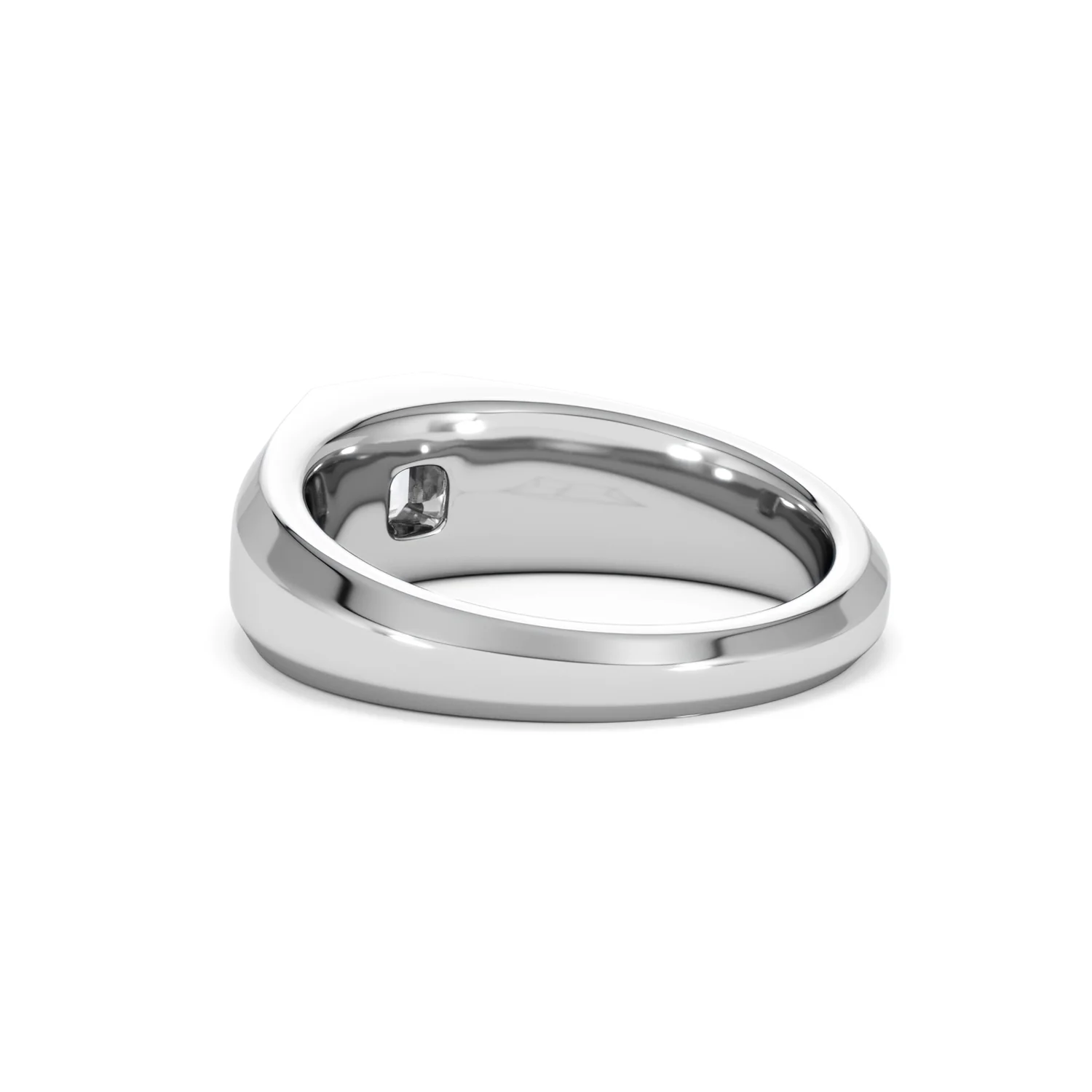 Axis Men's 0.50ct Asscher Cut Lab Diamond Signet Ring in Sterling Silver - Image 57