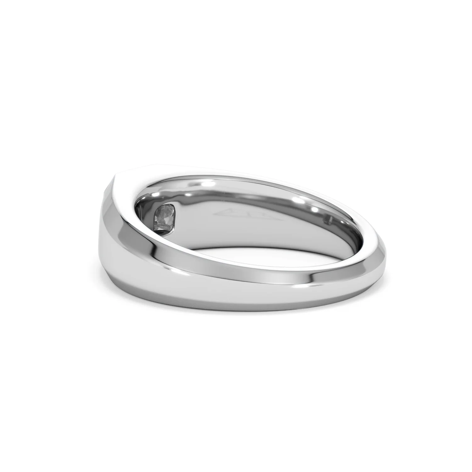 Axis Men's 0.50ct Asscher Cut Lab Diamond Signet Ring in Sterling Silver - Image 60