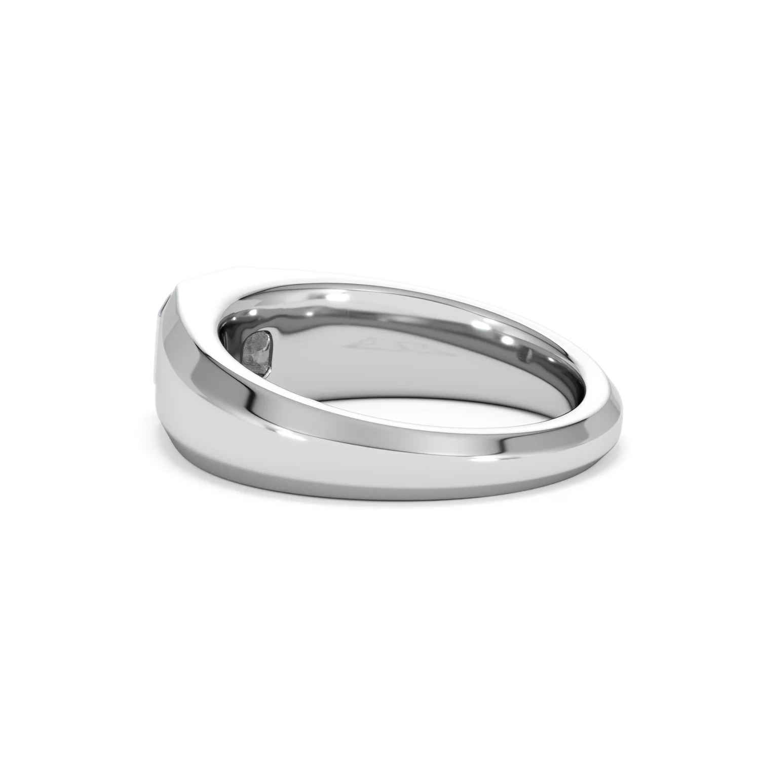 Axis Men's 0.50ct Asscher Cut Lab Diamond Signet Ring in Sterling Silver - Image 61