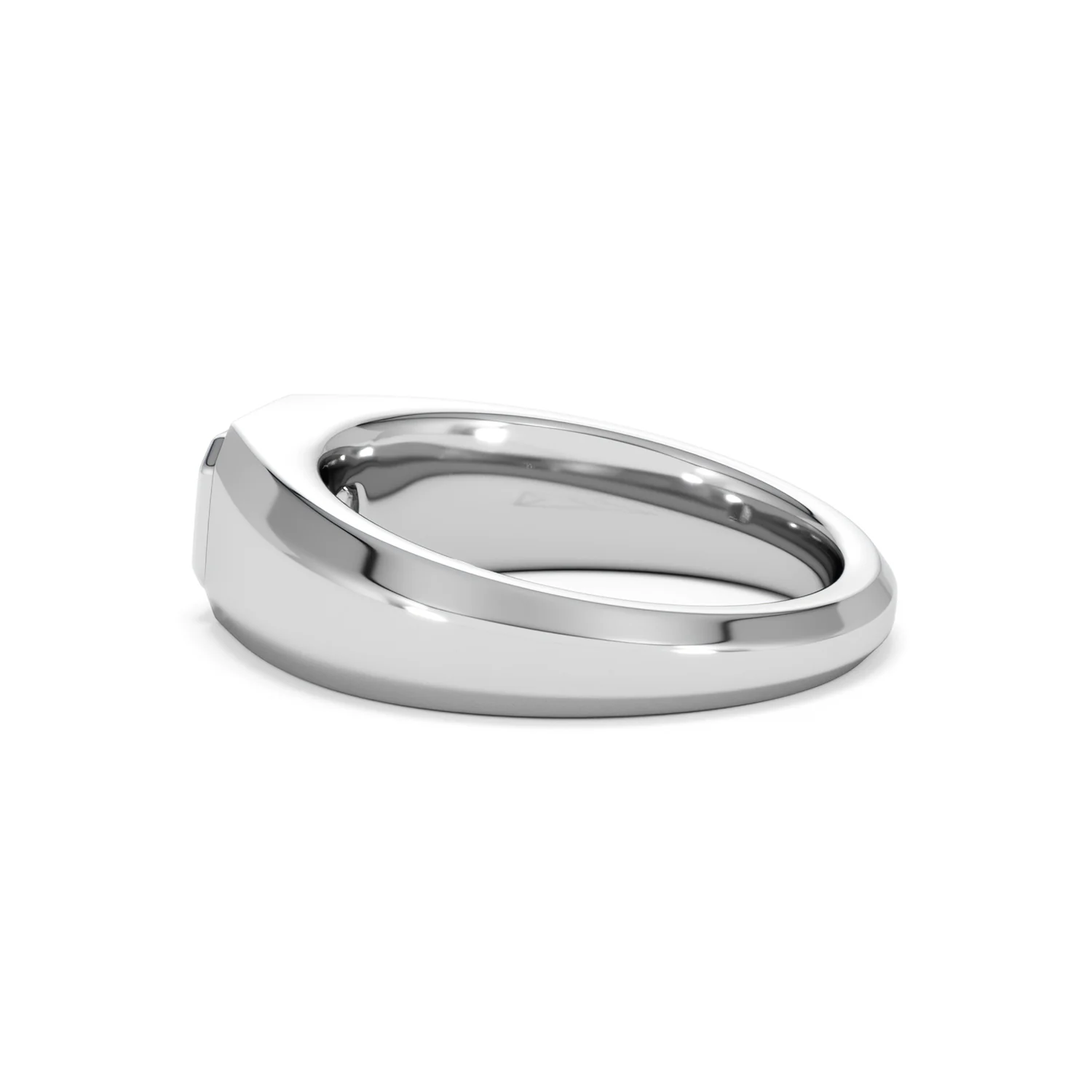 Axis Men's 0.50ct Asscher Cut Lab Diamond Signet Ring in Sterling Silver - Image 64