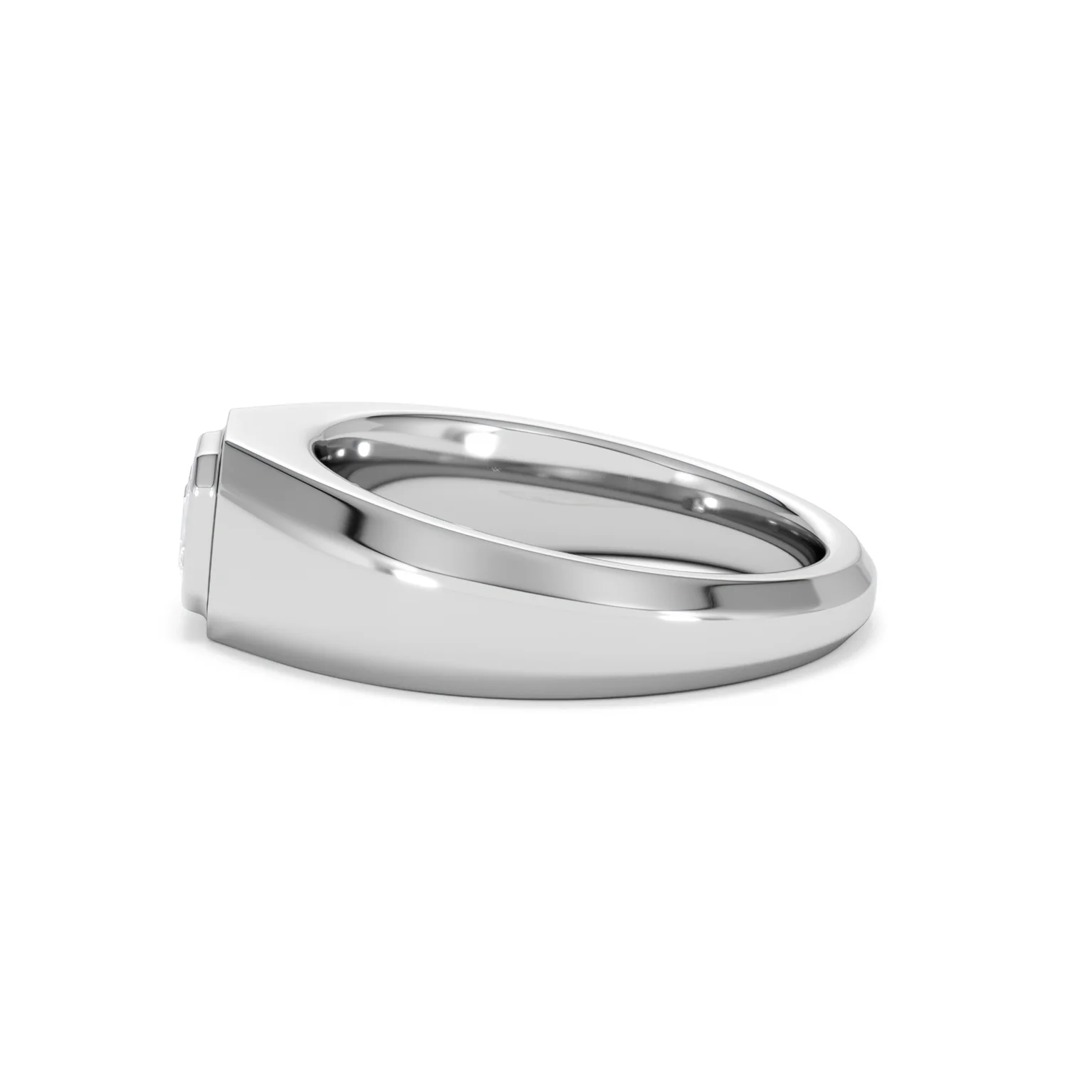 Axis Men's 0.50ct Asscher Cut Lab Diamond Signet Ring in Sterling Silver - Image 69