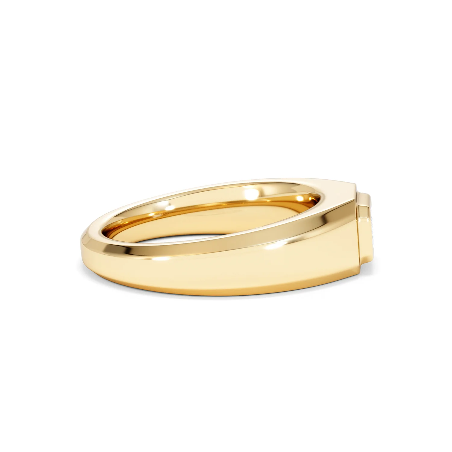 Axis Men's 0.50ct Emerald Cut Lab Diamond Signet Ring in 18K Gold Vermeil - Image 28