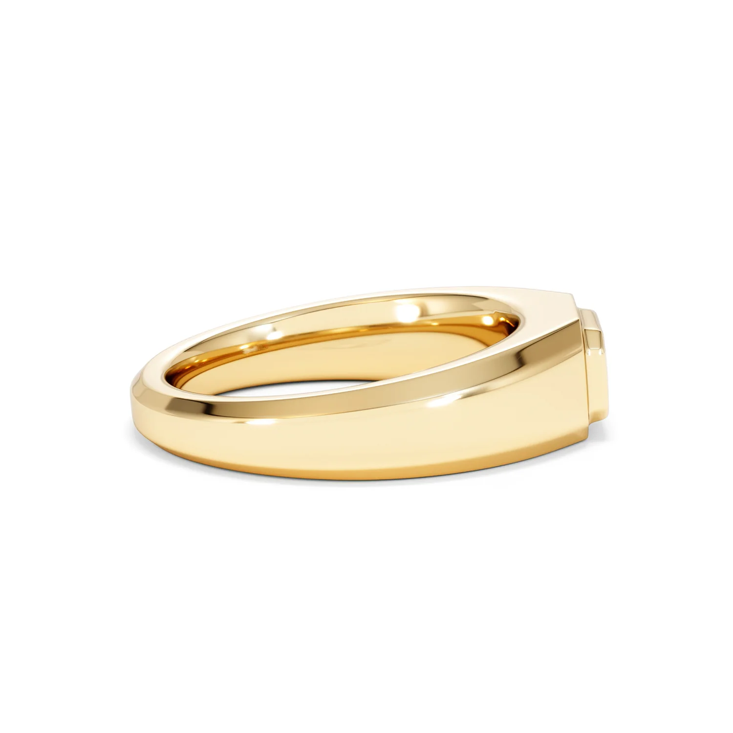 Axis Men's 0.50ct Emerald Cut Lab Diamond Signet Ring in 18K Gold Vermeil - Image 29