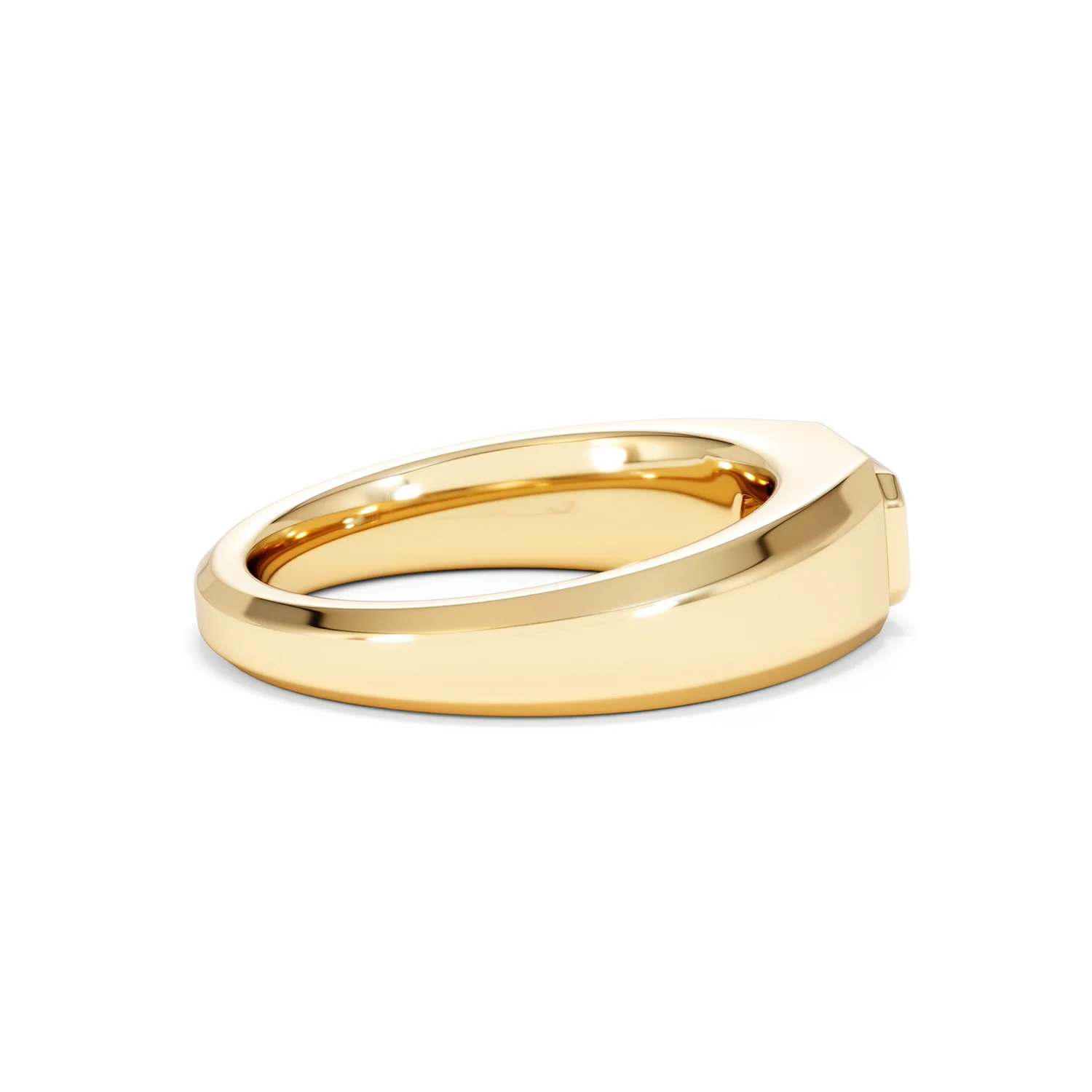 Axis Men's 0.50ct Emerald Cut Lab Diamond Signet Ring in 18K Gold Vermeil - Image 32