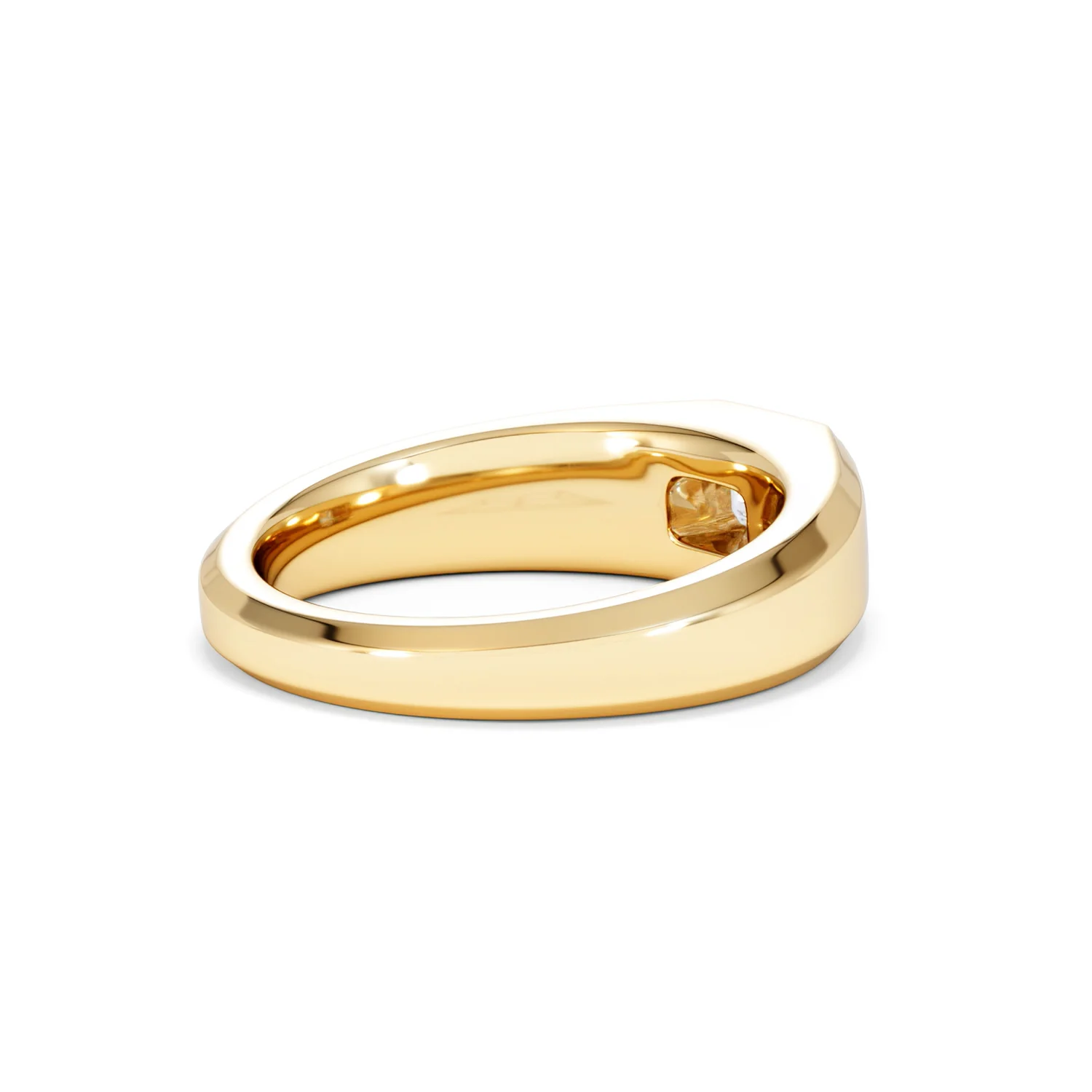 Axis Men's 0.50ct Emerald Cut Lab Diamond Signet Ring in 18K Gold Vermeil - Image 38