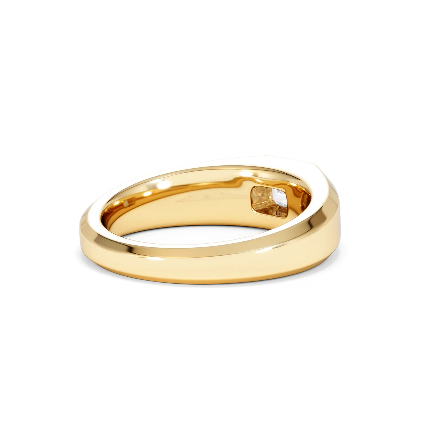Axis Men's 0.50ct Emerald Cut Lab Diamond Signet Ring in 18K Gold Vermeil - Image 40