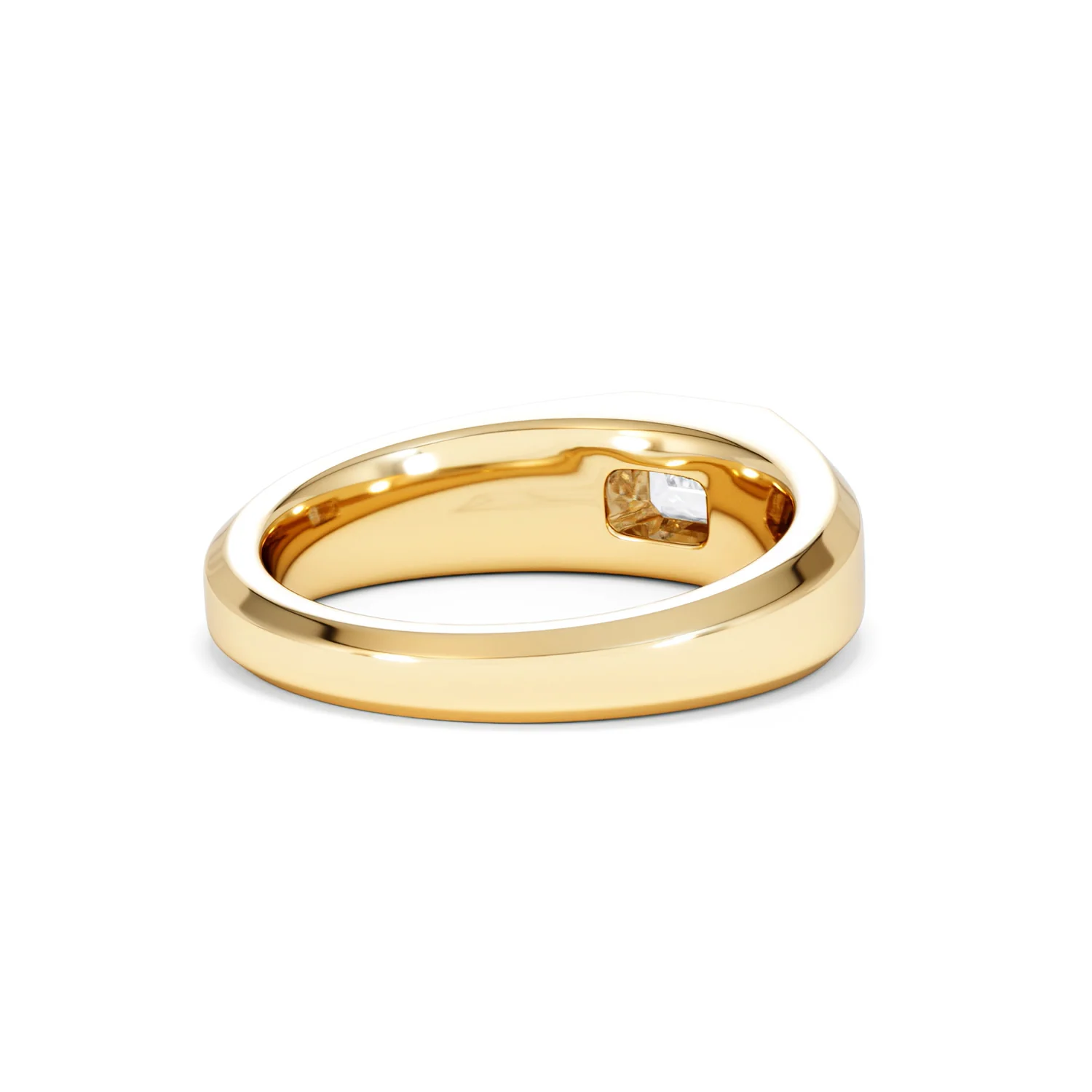 Axis Men's 0.50ct Emerald Cut Lab Diamond Signet Ring in 18K Gold Vermeil - Image 42