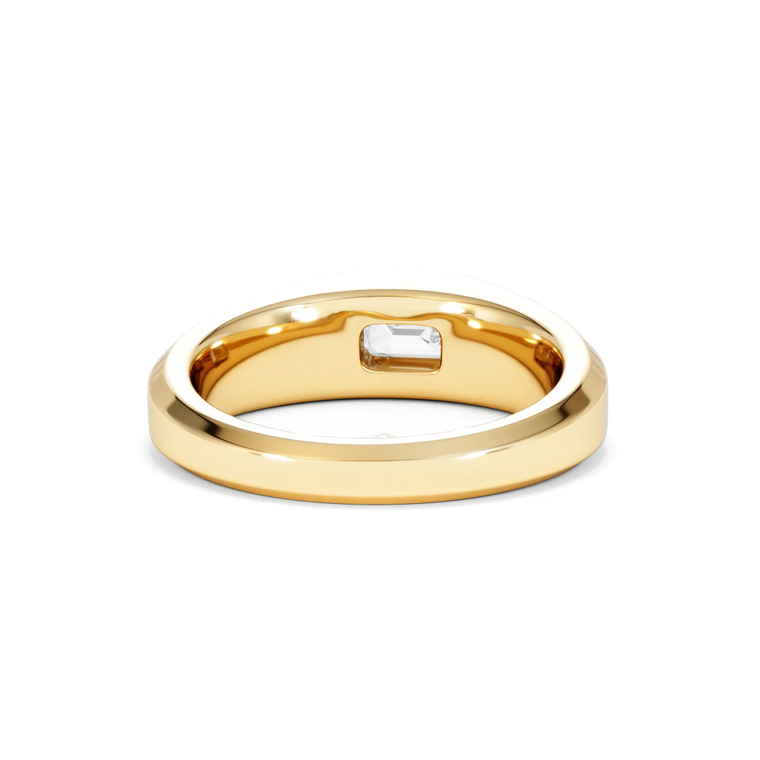 Axis Men's 0.50ct Emerald Cut Lab Diamond Signet Ring in 18K Gold Vermeil - Image 47