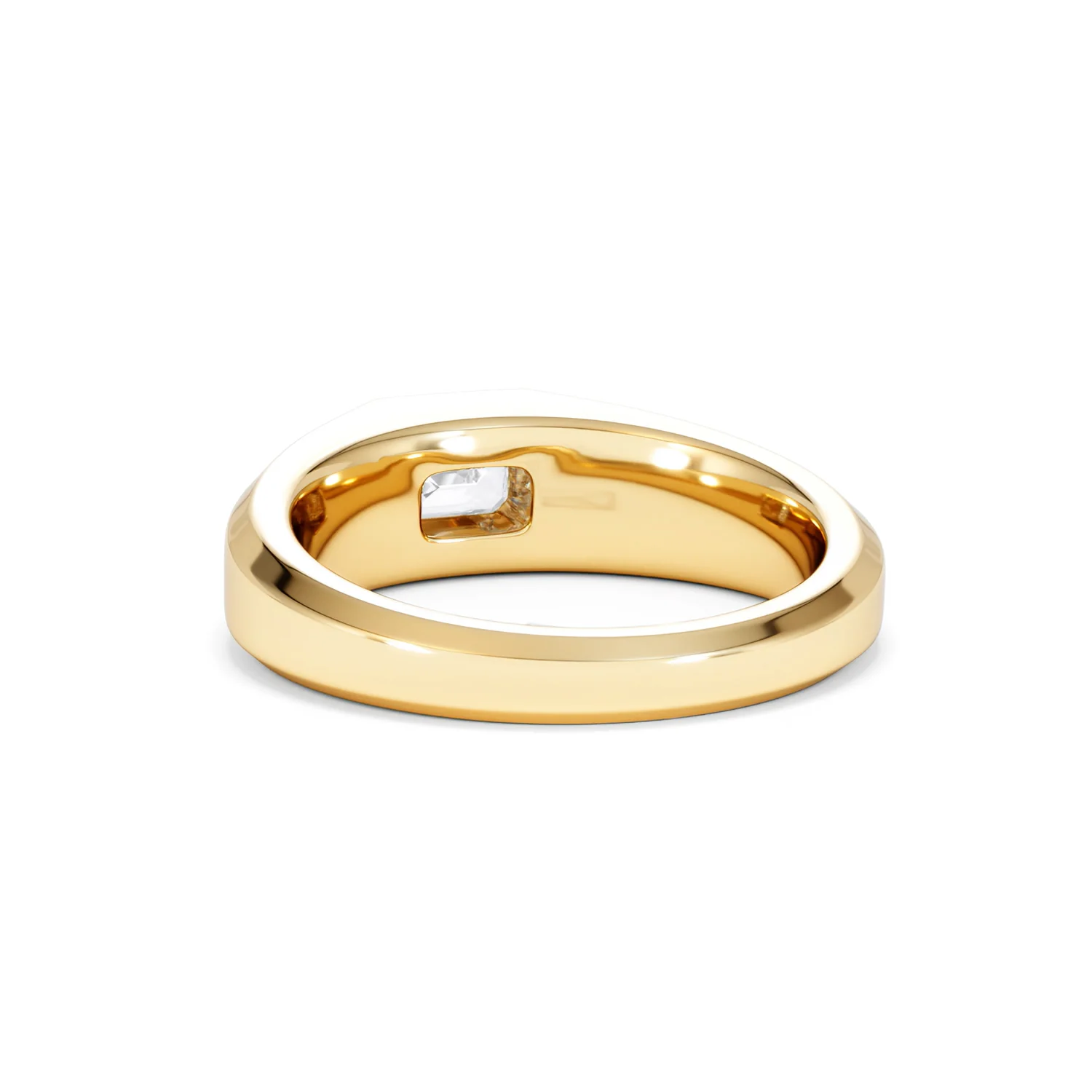 Axis Men's 0.50ct Emerald Cut Lab Diamond Signet Ring in 18K Gold Vermeil - Image 53