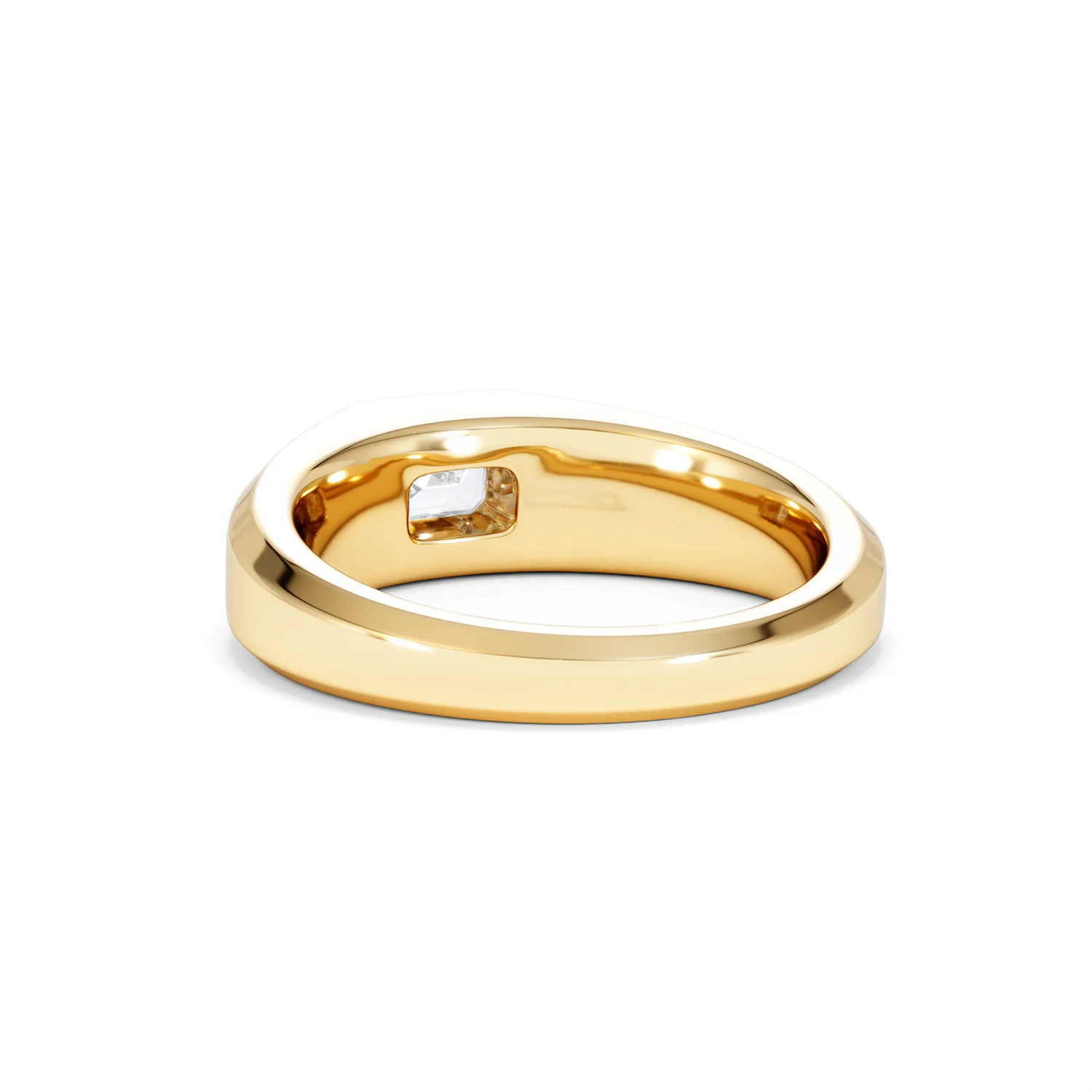Axis Men's 0.50ct Emerald Cut Lab Diamond Signet Ring in 18K Gold Vermeil - Image 54