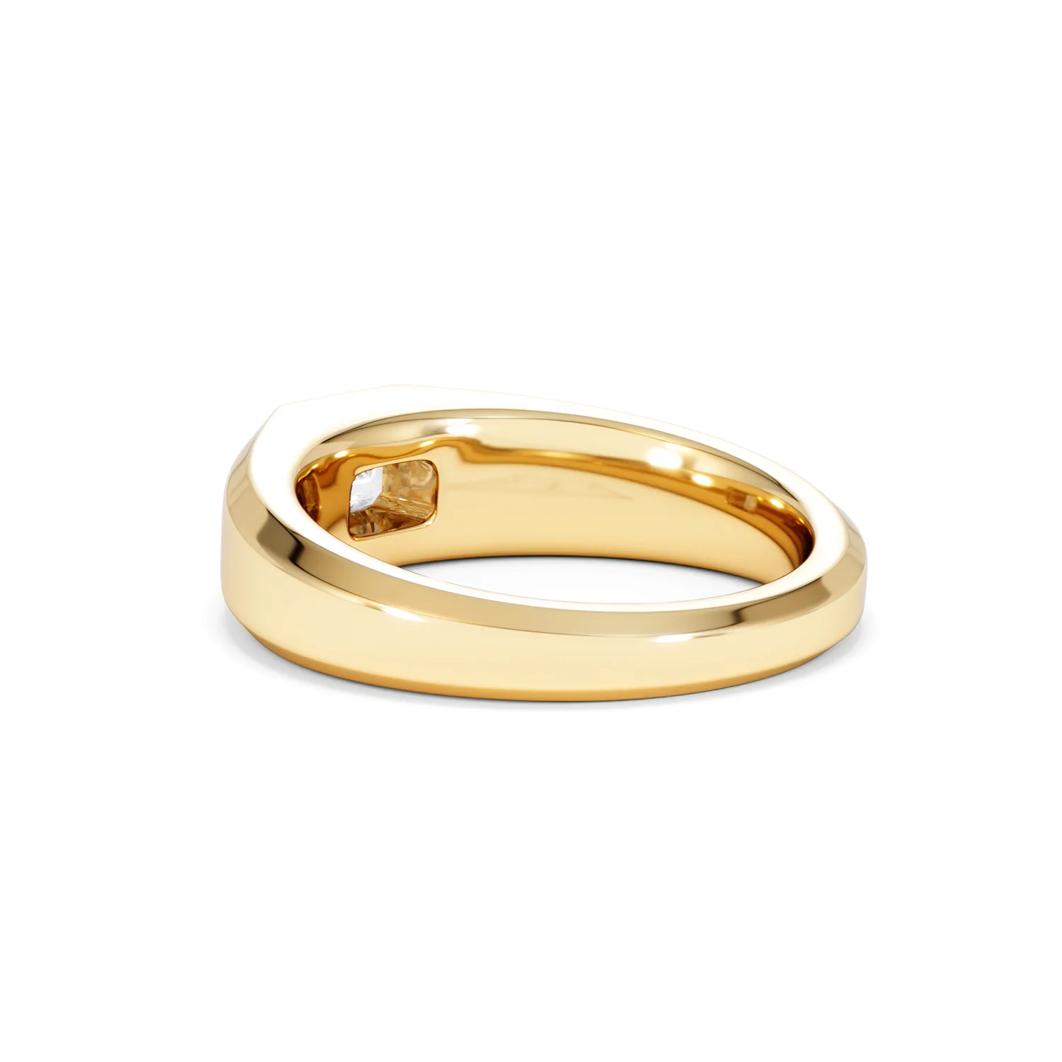 Axis Men's 0.50ct Emerald Cut Lab Diamond Signet Ring in 18K Gold Vermeil - Image 58
