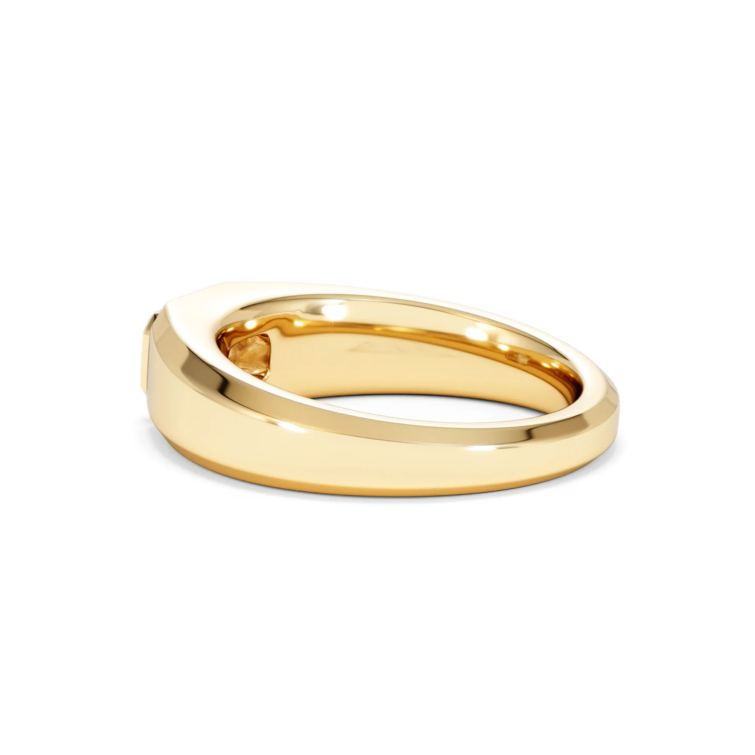 Axis Men's 0.50ct Emerald Cut Lab Diamond Signet Ring in 18K Gold Vermeil - Image 62