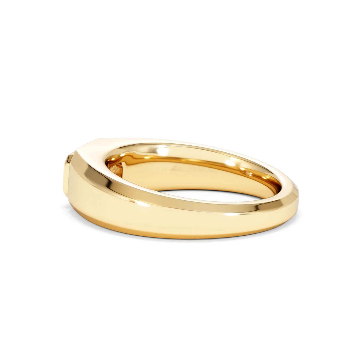 Axis Men's 0.50ct Emerald Cut Lab Diamond Signet Ring in 18K Gold Vermeil - Image 64
