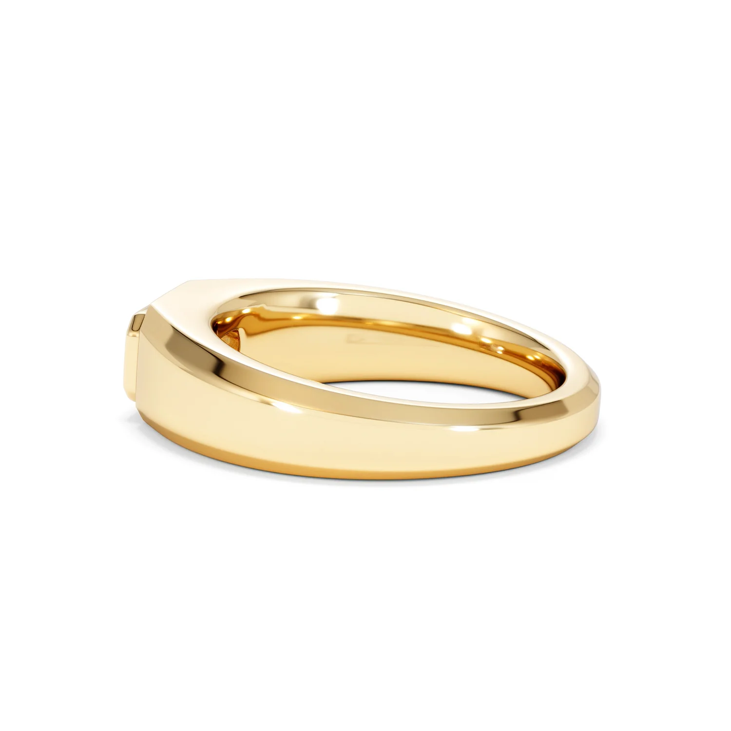 Axis Men's 0.50ct Emerald Cut Lab Diamond Signet Ring in 18K Gold Vermeil - Image 65