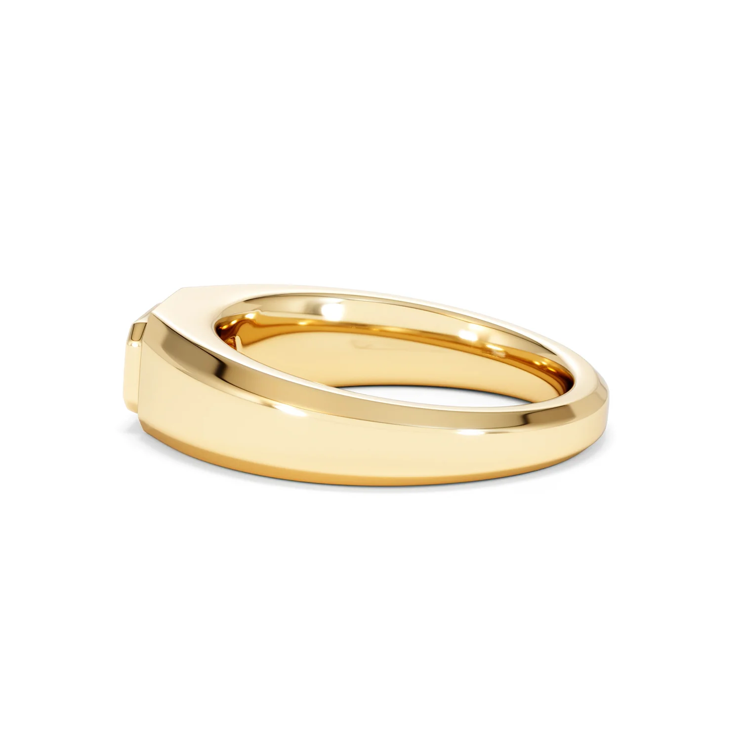 Axis Men's 0.50ct Emerald Cut Lab Diamond Signet Ring in 18K Gold Vermeil - Image 66