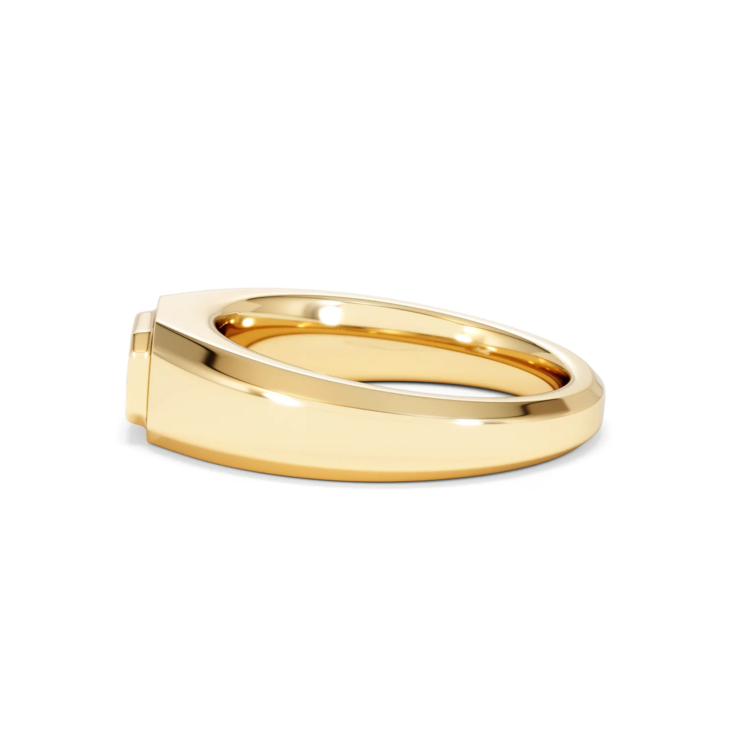 Axis Men's 0.50ct Emerald Cut Lab Diamond Signet Ring in 18K Gold Vermeil - Image 69
