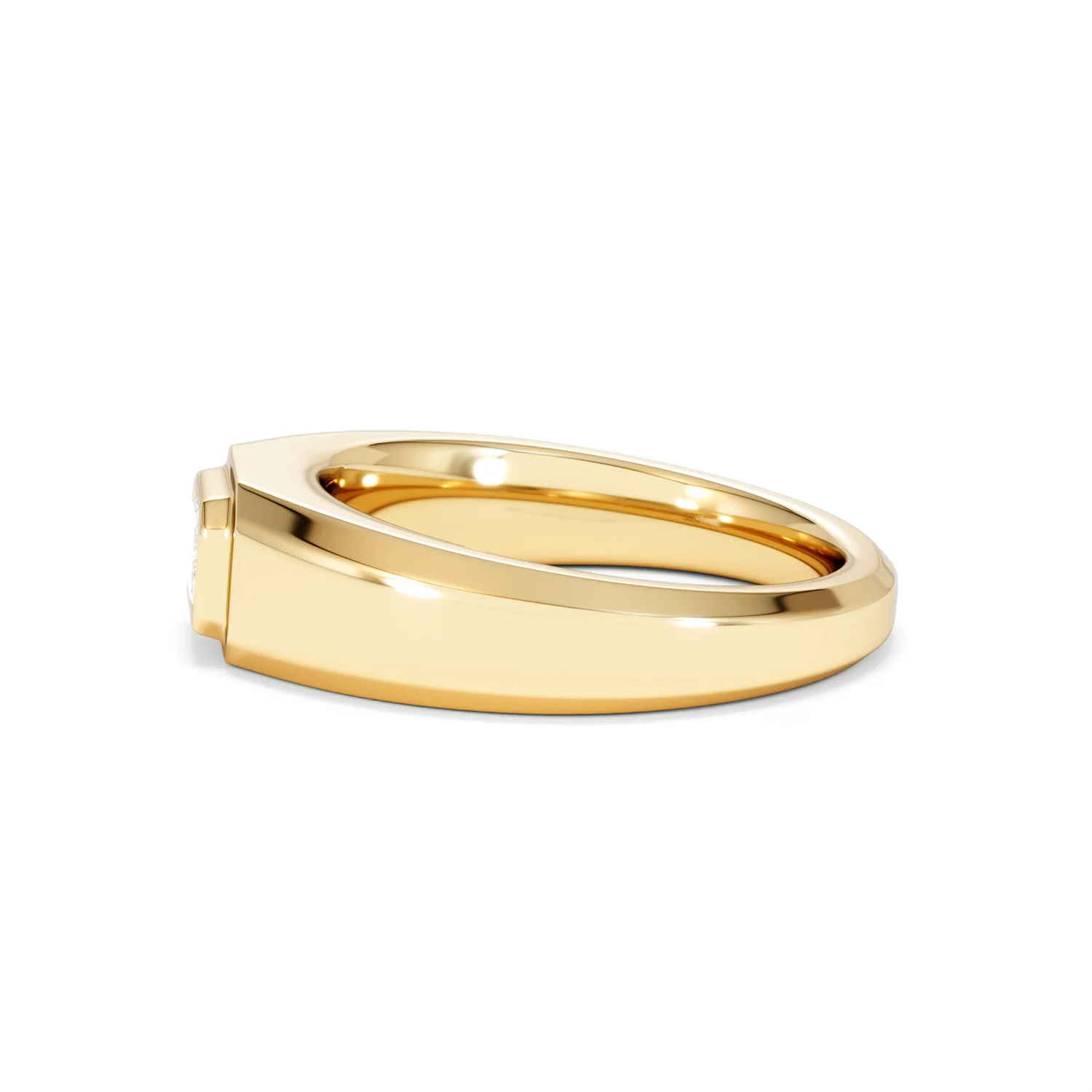Axis Men's 0.50ct Emerald Cut Lab Diamond Signet Ring in 18K Gold Vermeil - Image 70