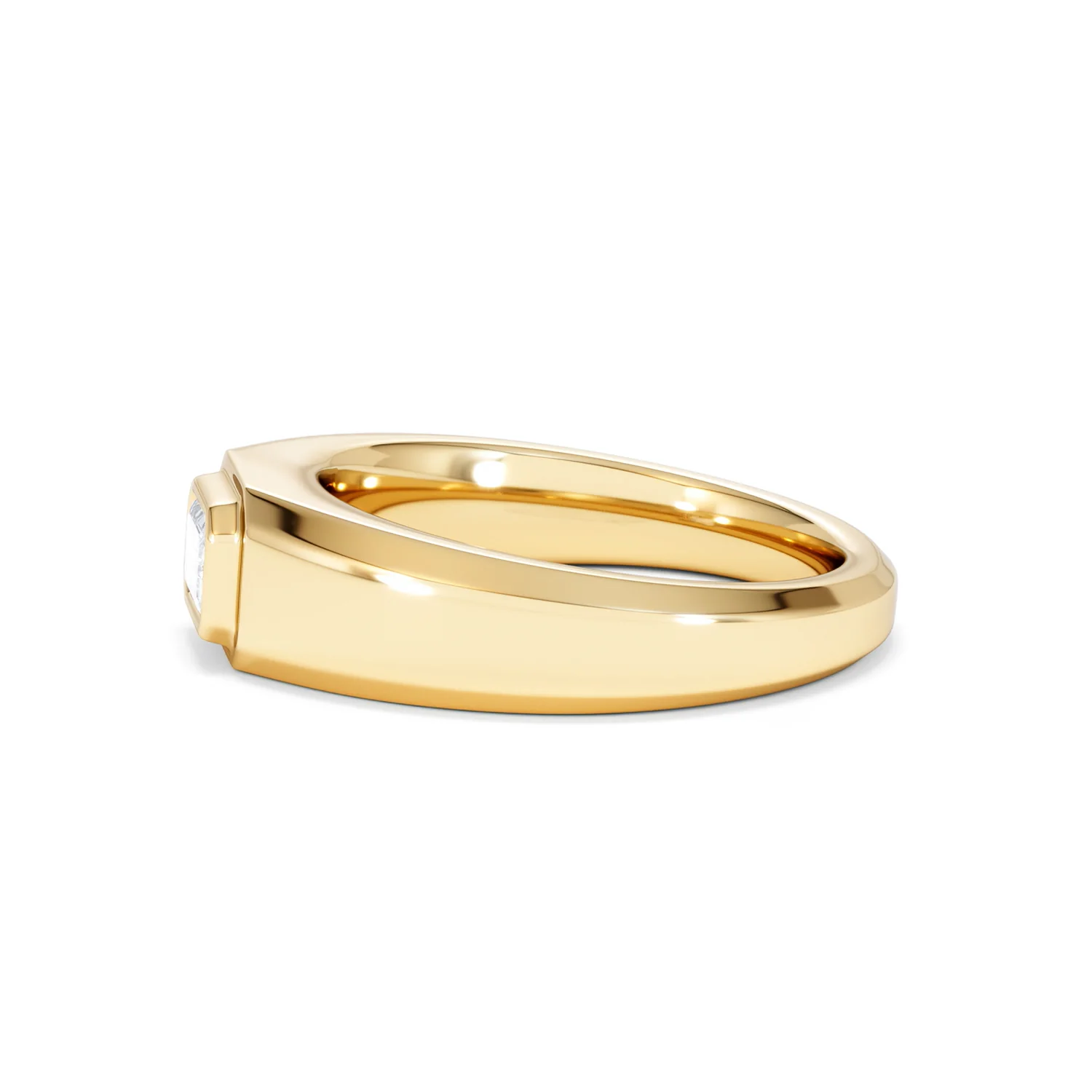 Axis Men's 0.50ct Emerald Cut Lab Diamond Signet Ring in 18K Gold Vermeil - Image 71