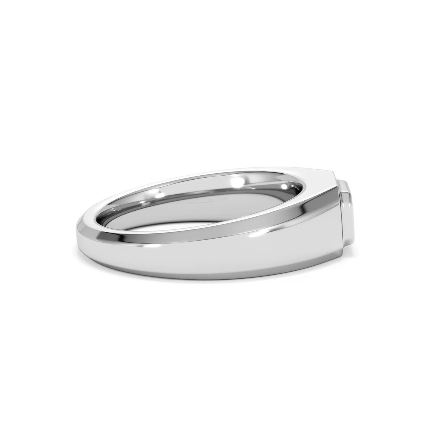 Axis Men's Lab Diamond Signet Ring 0.50ct Emerald Cut Set in 9k White Gold - Image 29