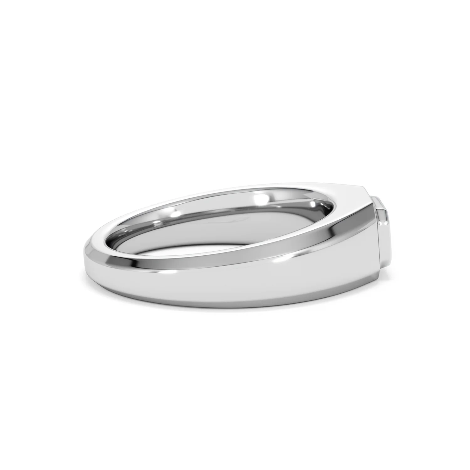 Axis Men's Lab Diamond Signet Ring 0.50ct Emerald Cut Set in 9k White Gold - Image 30