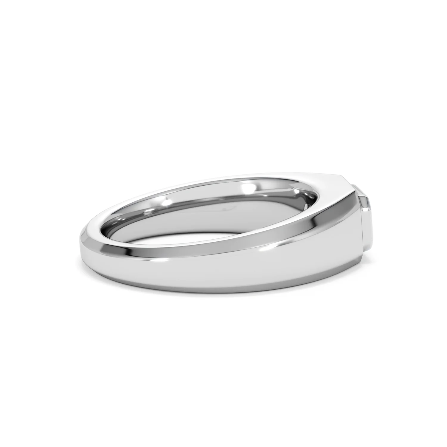Axis Men's Lab Diamond Signet Ring 0.50ct Emerald Cut Set in 9k White Gold - Image 31