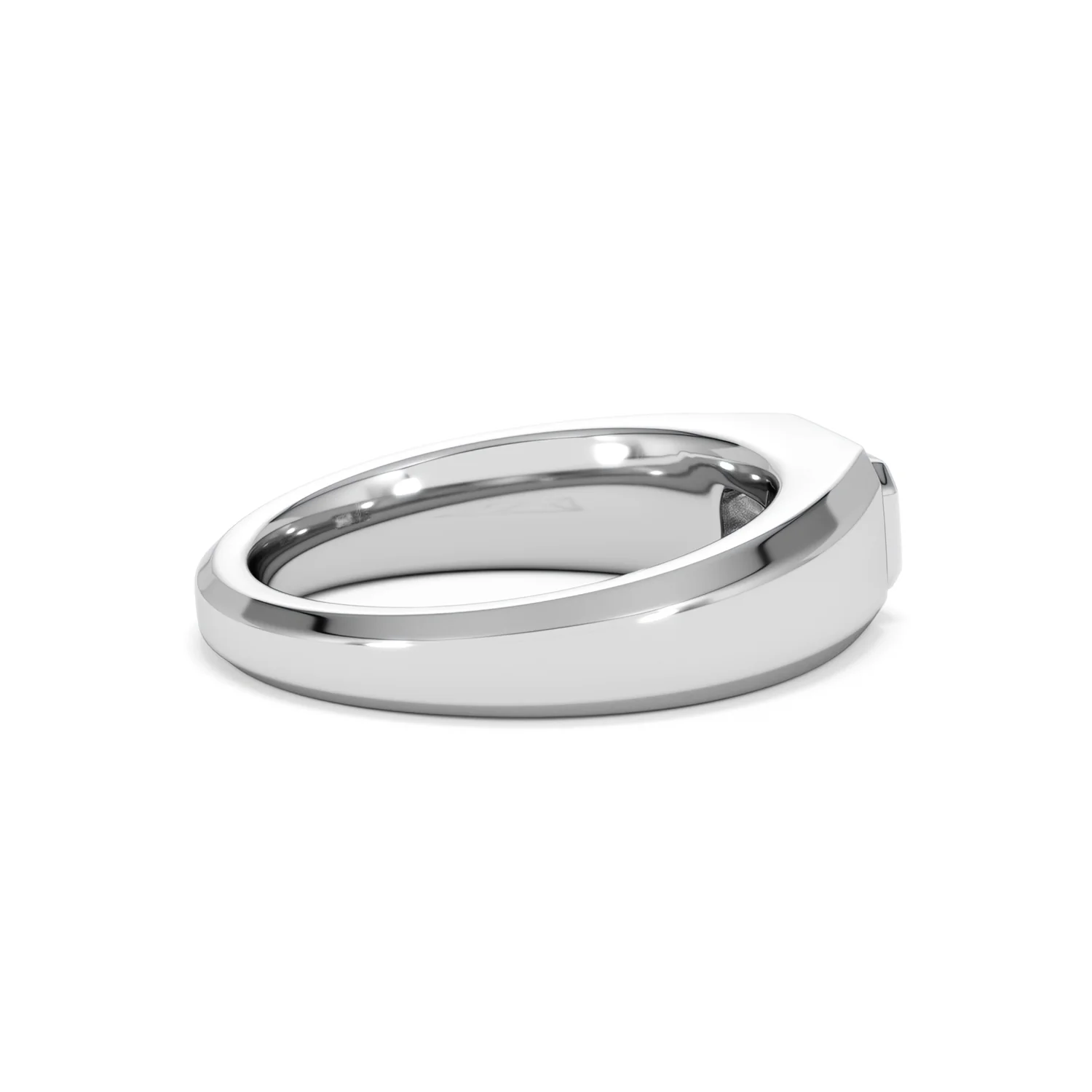 Axis Men's Lab Diamond Signet Ring 0.50ct Emerald Cut Set in 9k White Gold - Image 34