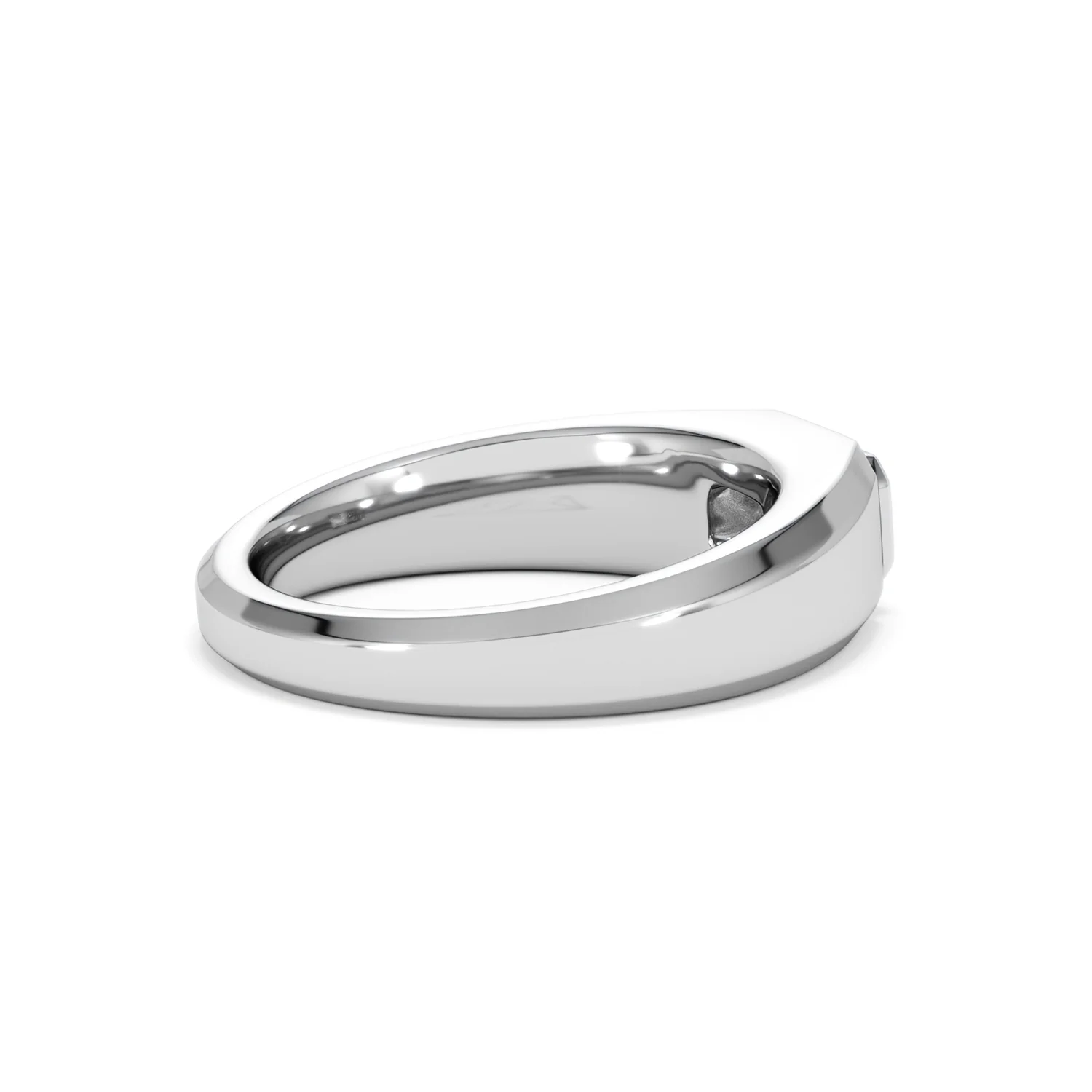 Axis Men's Lab Diamond Signet Ring 0.50ct Emerald Cut Set in 9k White Gold - Image 35