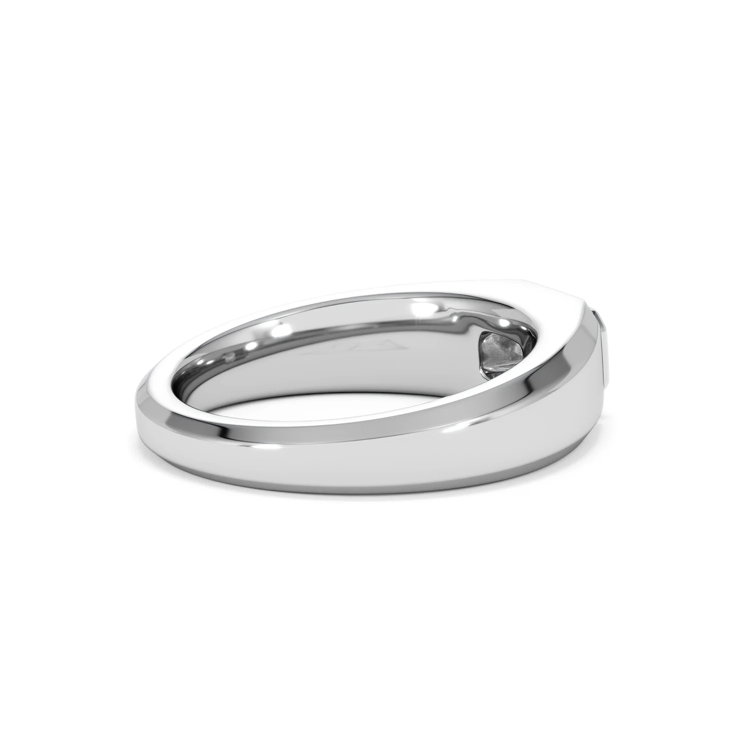 Axis Men's Lab Diamond Signet Ring 0.50ct Emerald Cut Set in 9k White Gold - Image 36