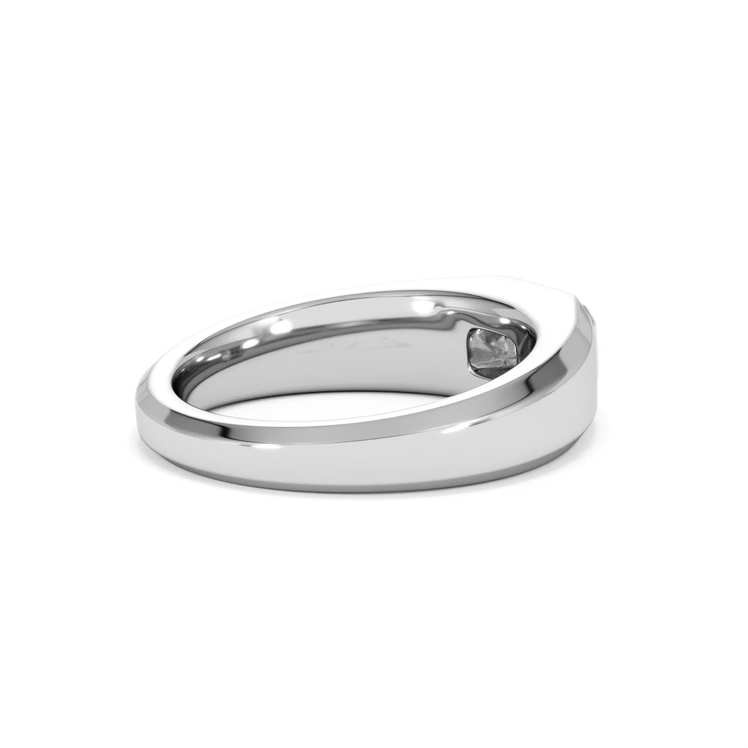 Axis Men's Lab Diamond Signet Ring 0.50ct Emerald Cut Set in 9k White Gold - Image 37