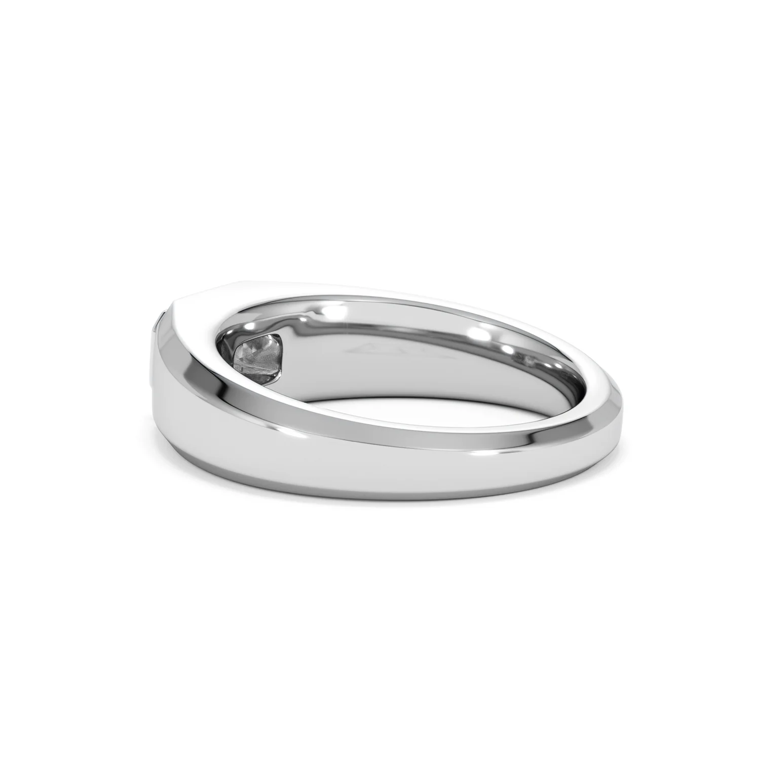 Axis Men's Lab Diamond Signet Ring 0.50ct Emerald Cut Set in 9k White Gold - Image 61