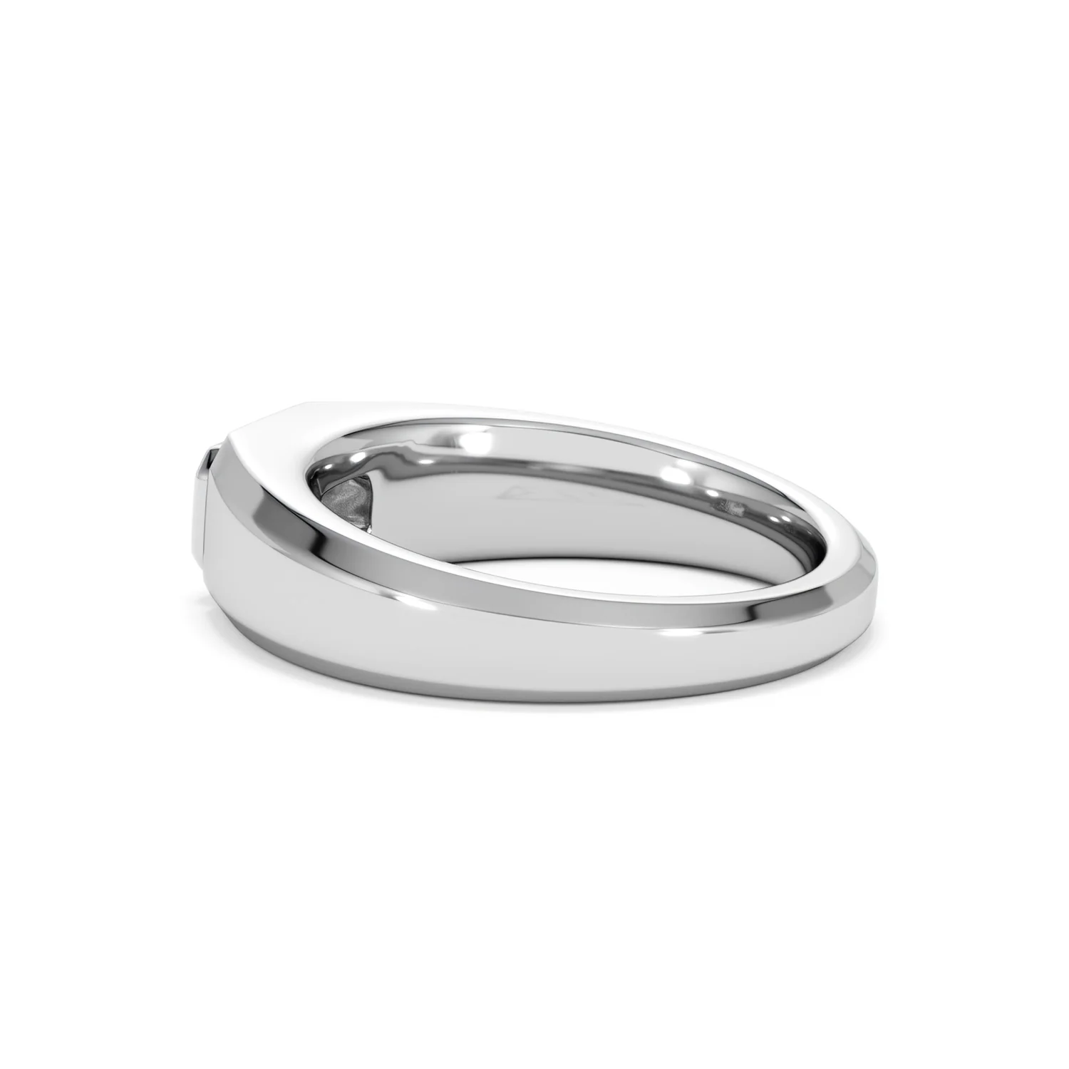 Axis Men's Lab Diamond Signet Ring 0.50ct Emerald Cut Set in 9k White Gold - Image 63