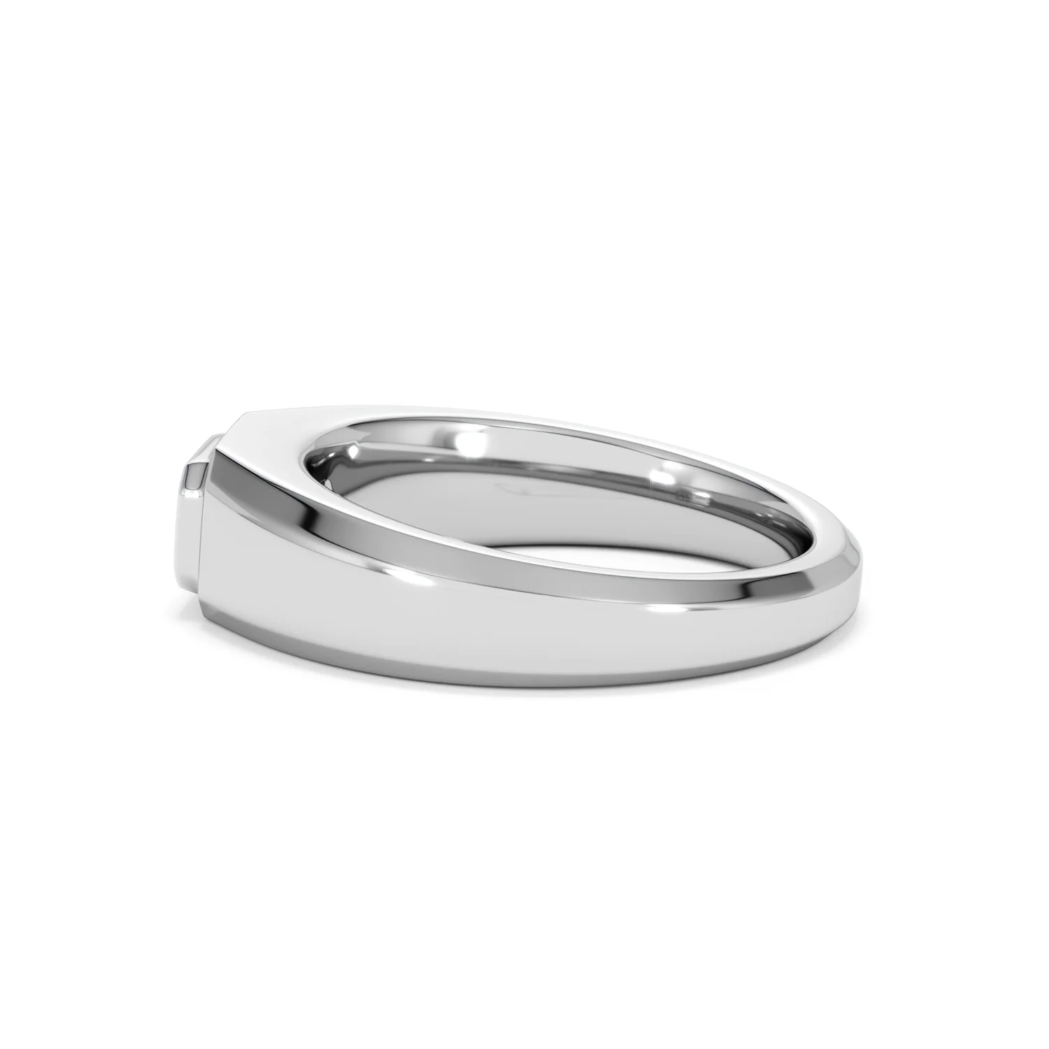 Axis Men's Lab Diamond Signet Ring 0.50ct Emerald Cut Set in 9k White Gold - Image 67