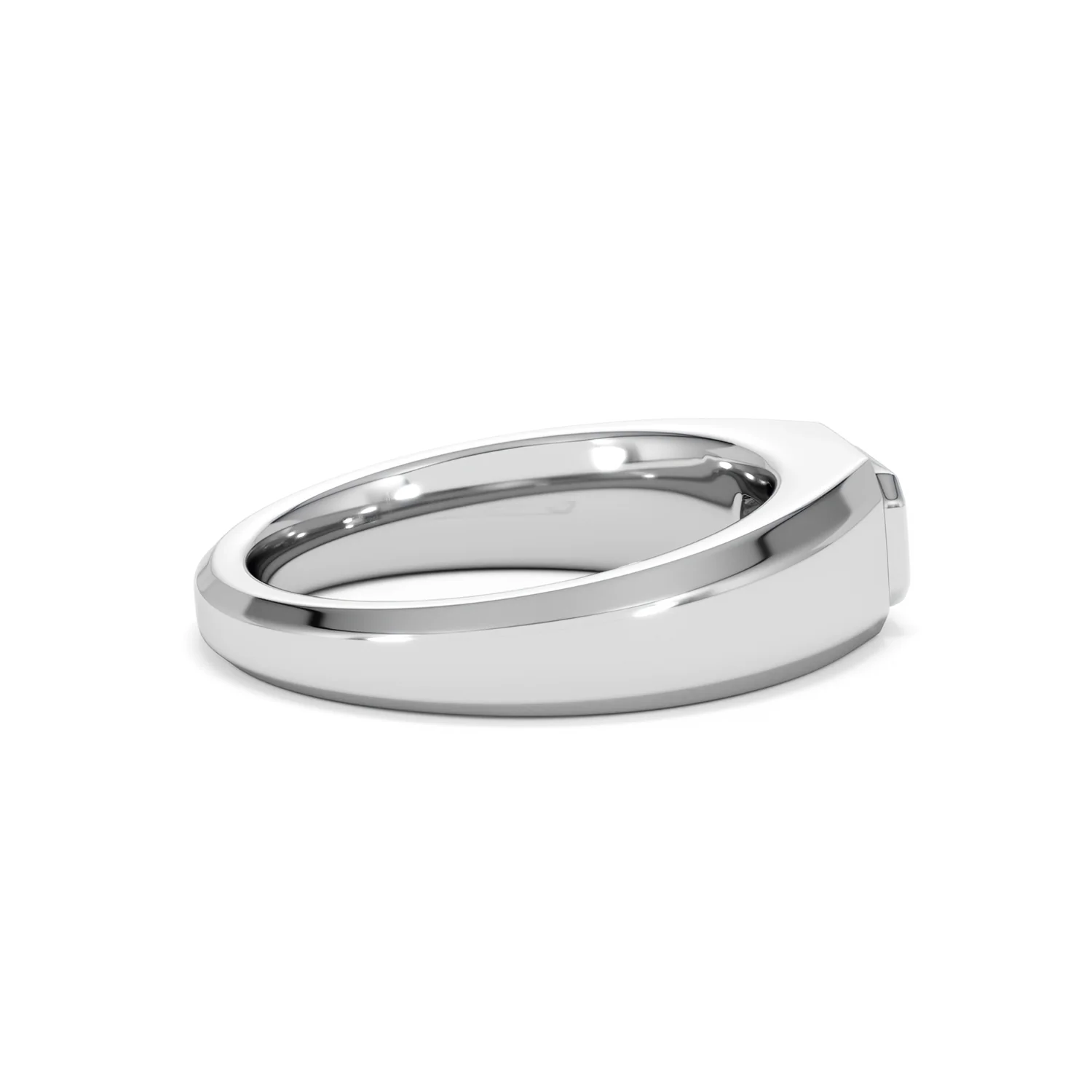 Axis Men's 0.50ct Emerald Cut Lab Diamond Signet Ring in Sterling Silver - Image 32
