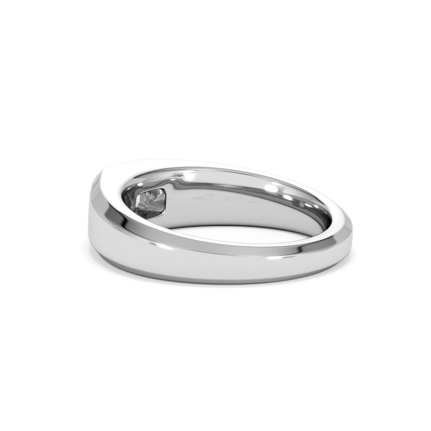 Axis Men's 0.50ct Emerald Cut Lab Diamond Signet Ring in Sterling Silver - Image 60