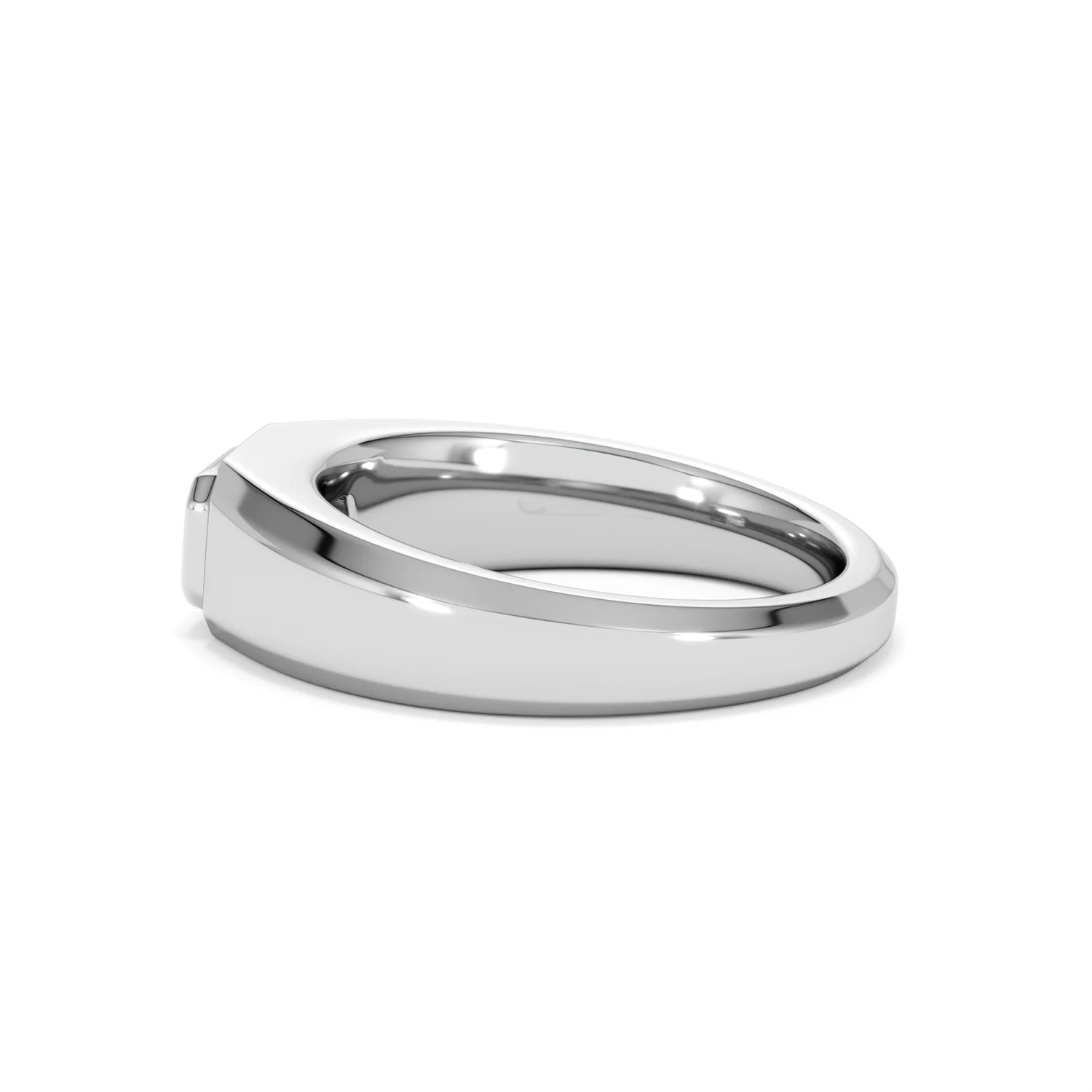 Axis Men's 0.50ct Emerald Cut Lab Diamond Signet Ring in Sterling Silver - Image 66