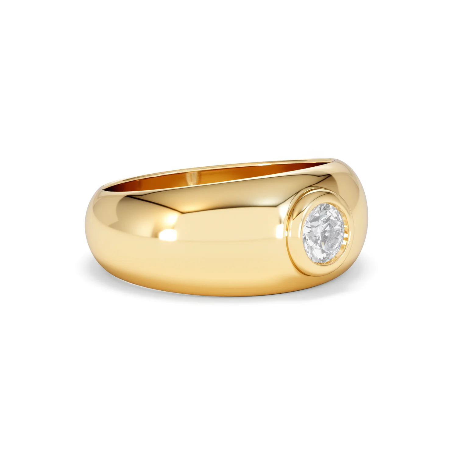Men's Lab Diamond Signet Ring 0.50ct in18K Gold Vermeil H/SI - Image 19