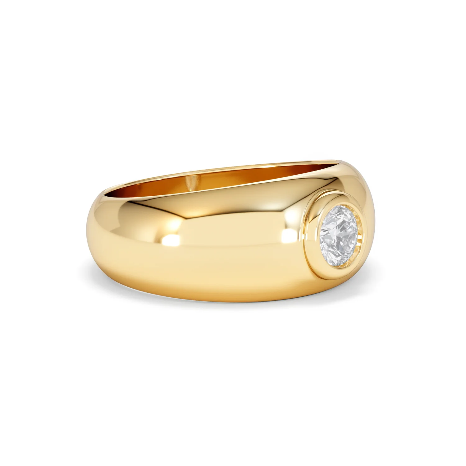 Men's Lab Diamond Signet Ring 0.50ct in18K Gold Vermeil H/SI - Image 20